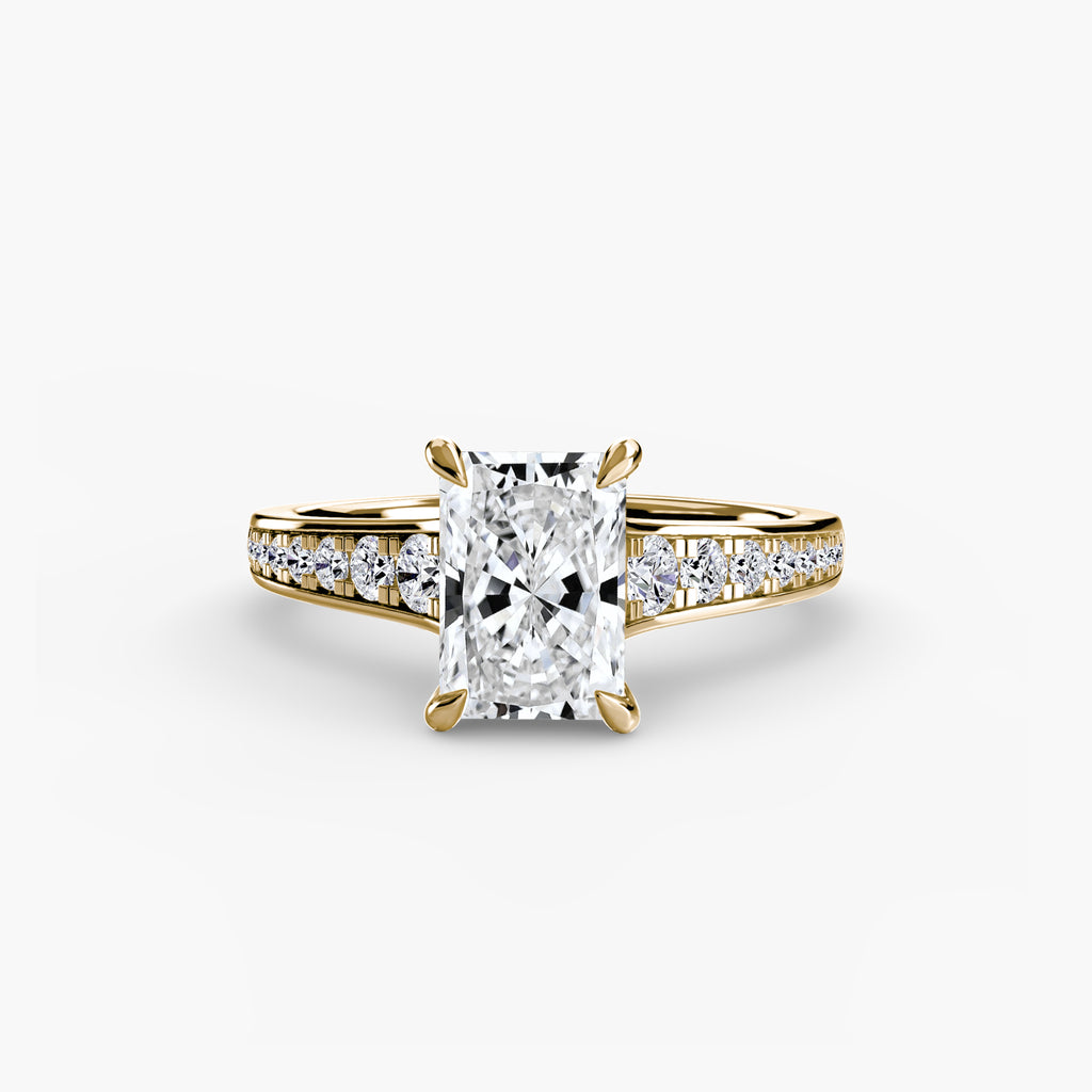 Keeper Solitaire Ring with Pavé
