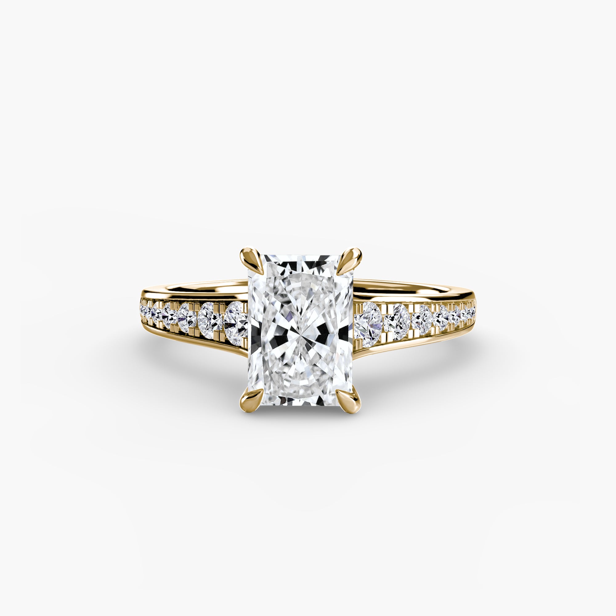 Keeper Solitaire Ring with Pavé