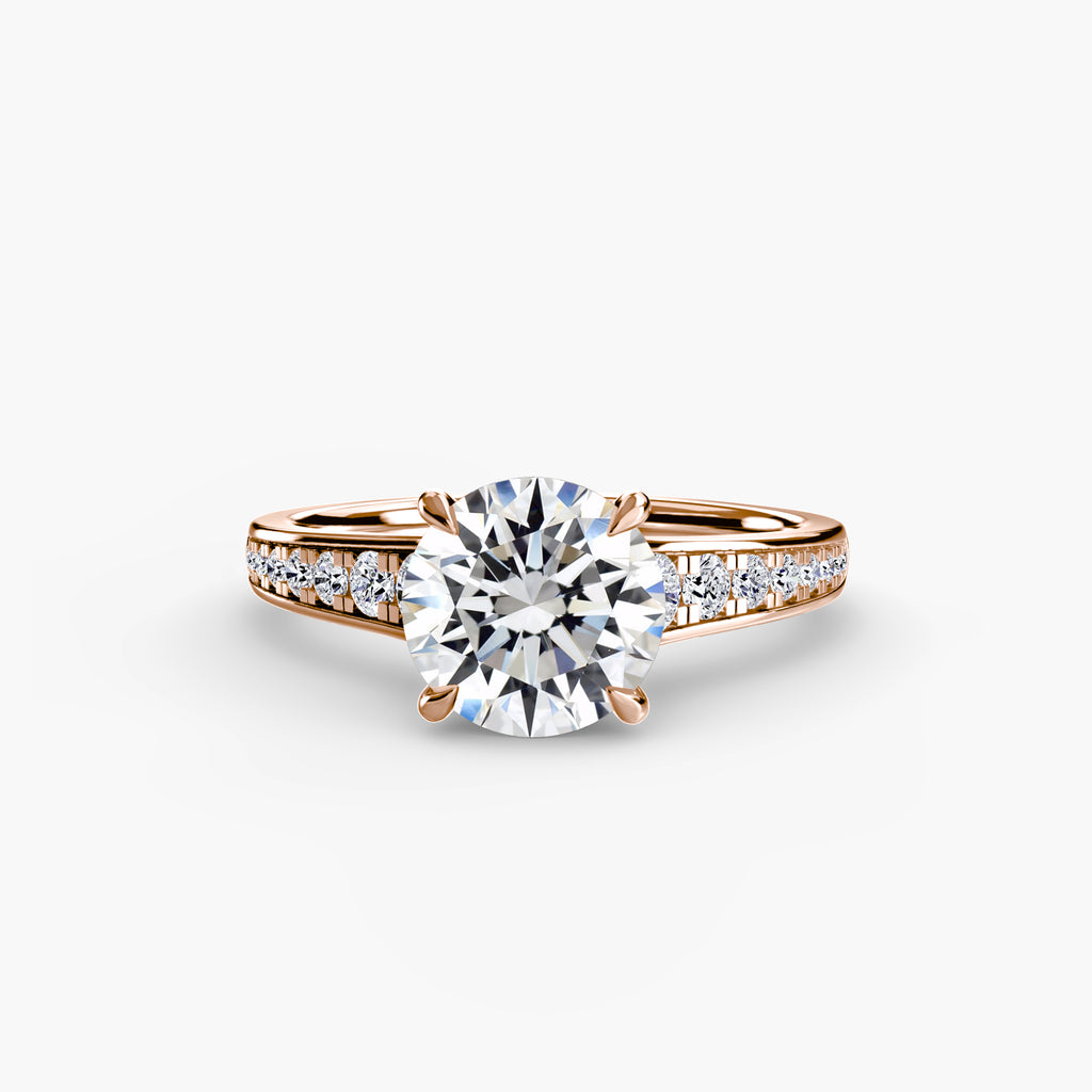 Keeper Solitaire Ring with Pavé