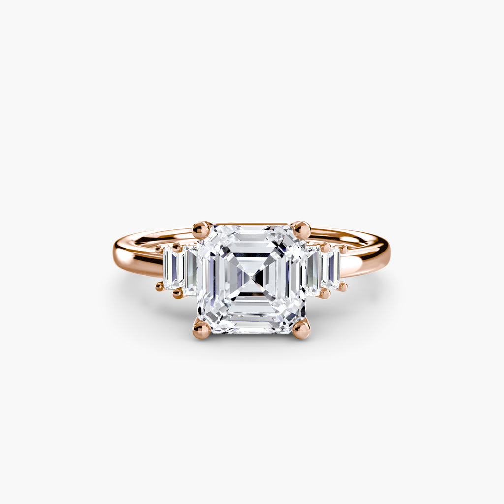 Baguette Accent Solitaire Ring
