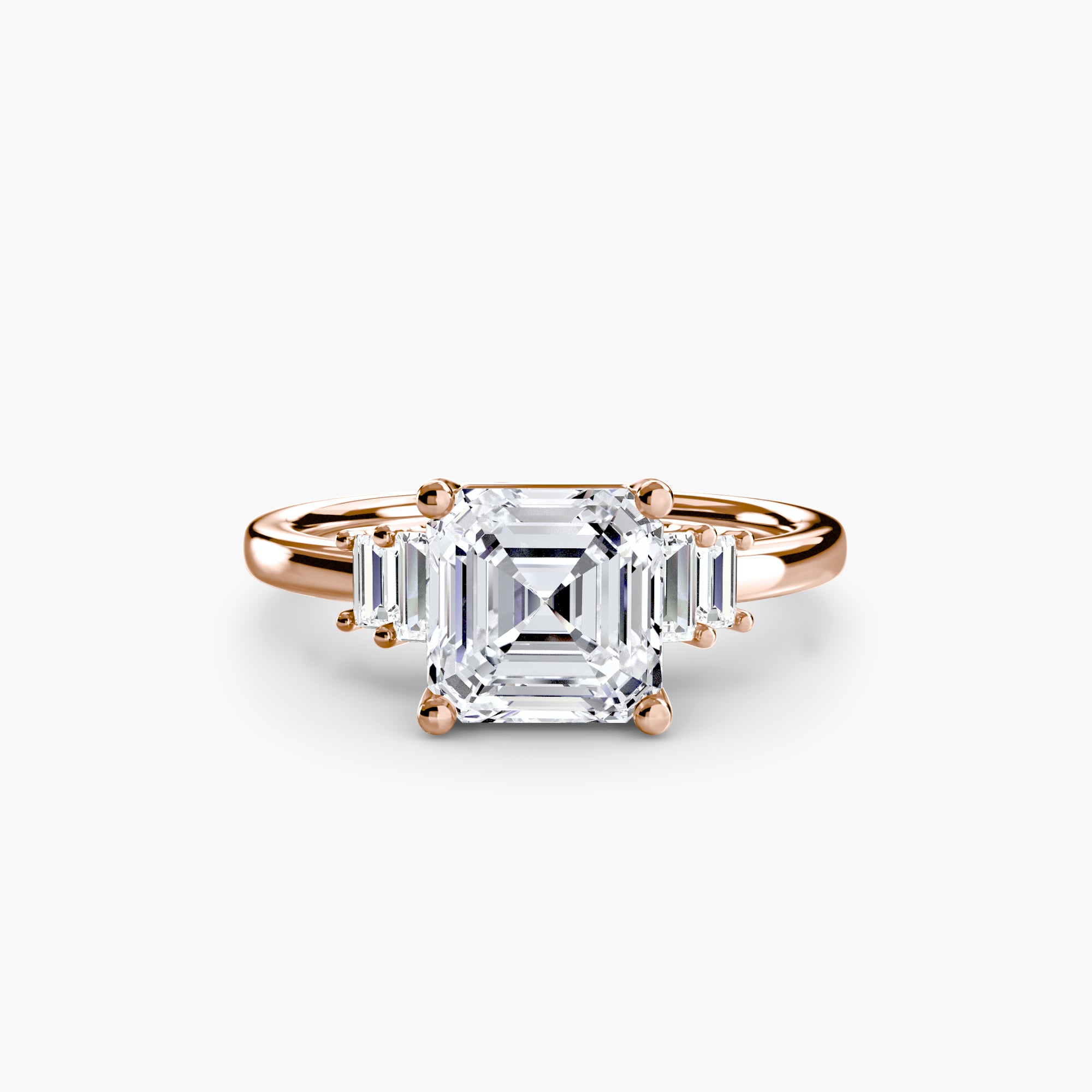 Baguette Accent Solitaire Ring
