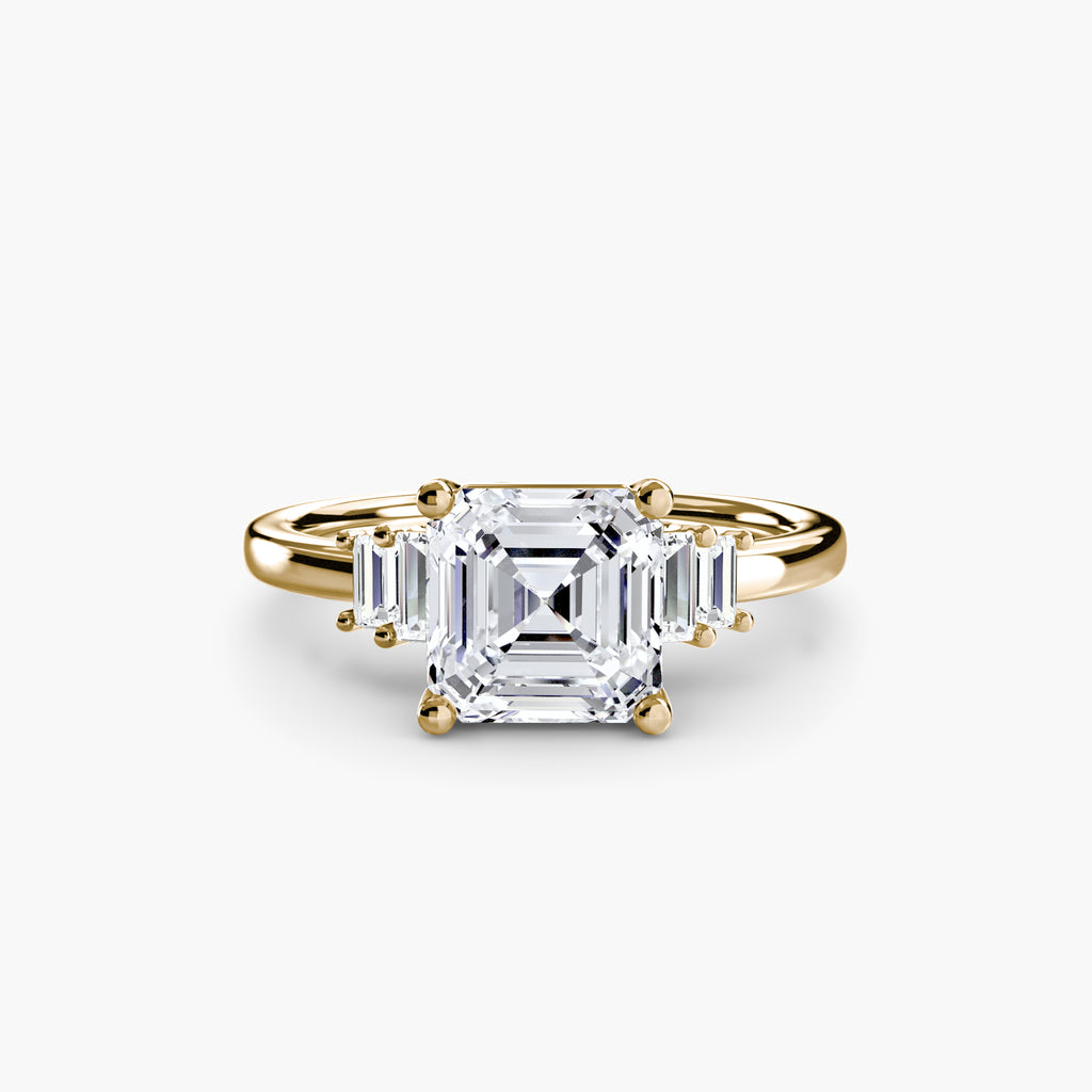 Baguette Accent Solitaire Ring