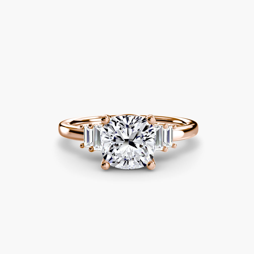 Baguette Accent Solitaire Ring