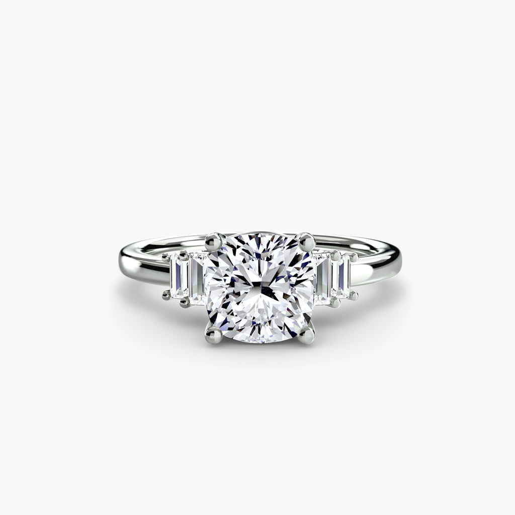 Baguette Accent Solitaire Ring