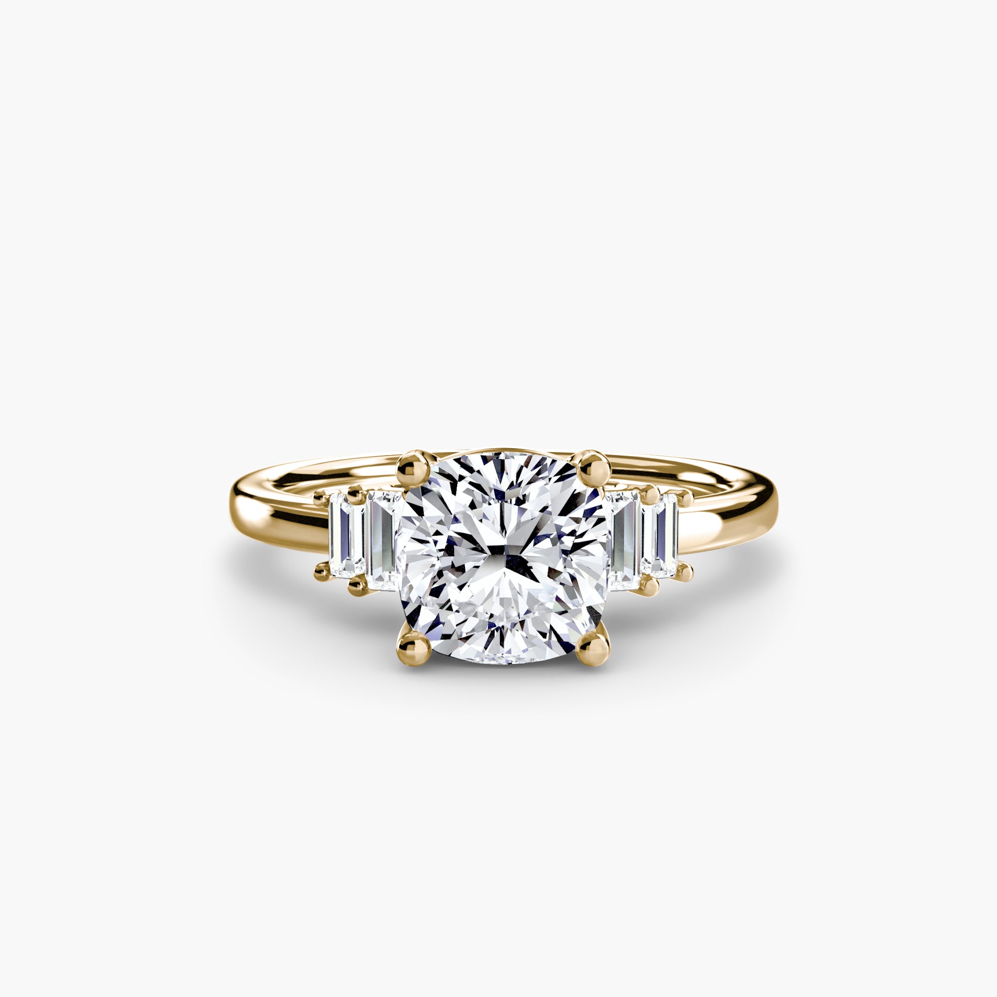 Baguette Accent Solitaire Ring