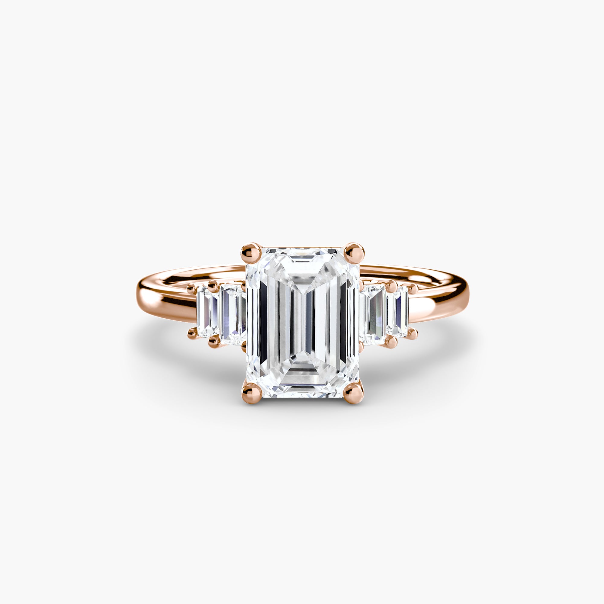 Baguette Accent Solitaire Ring