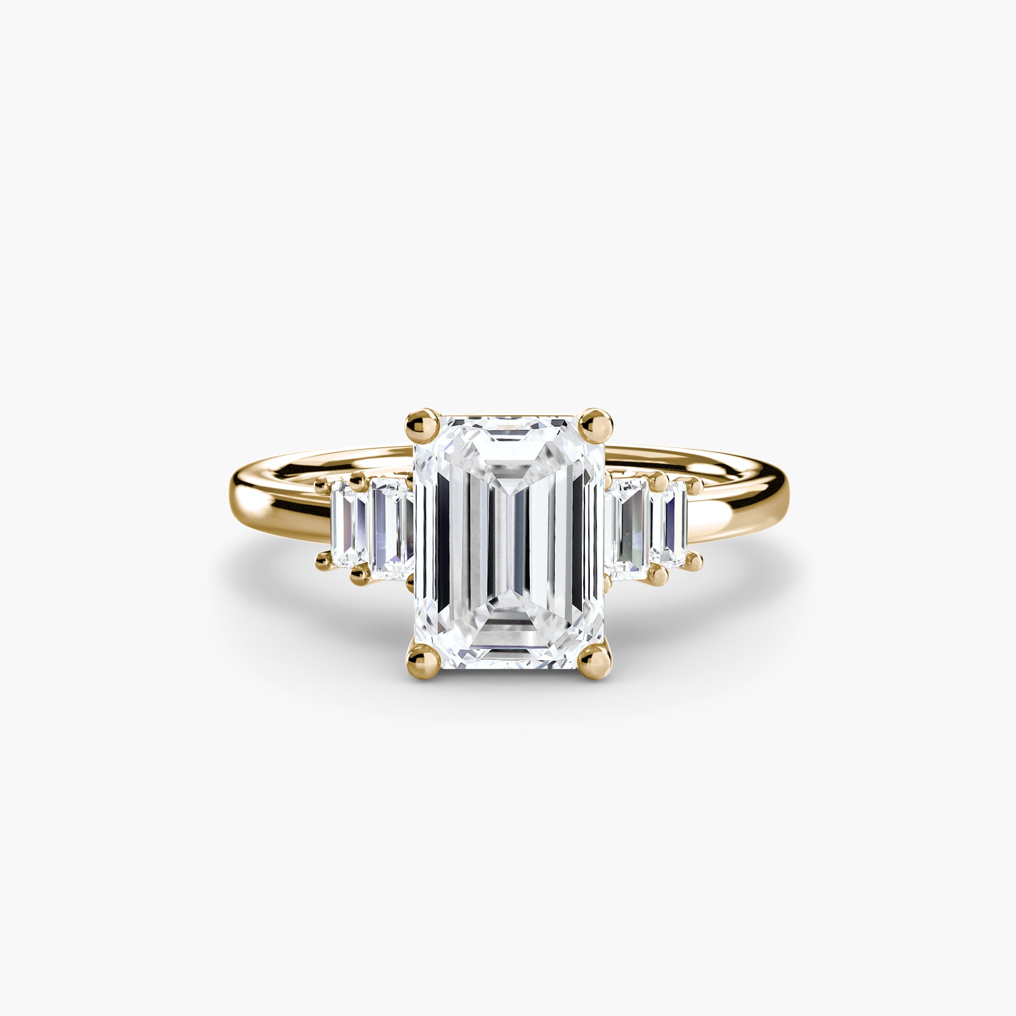 Baguette Accent Solitaire Ring