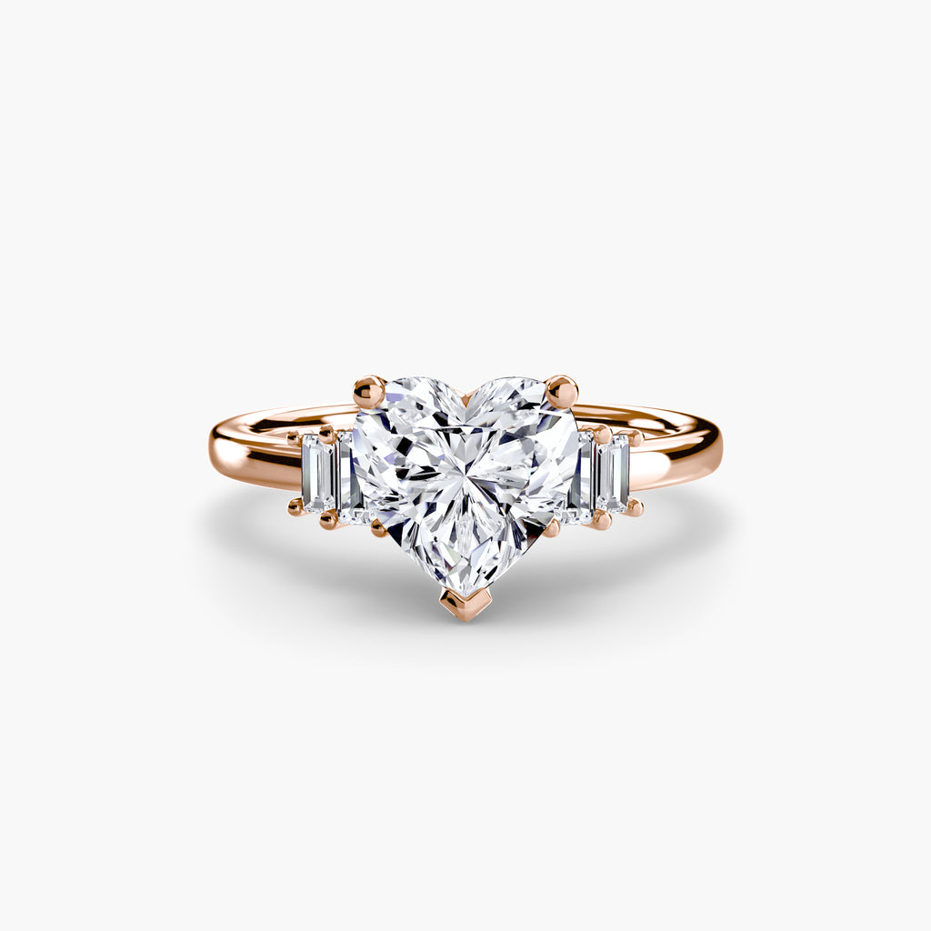 Baguette Accent Solitaire Ring