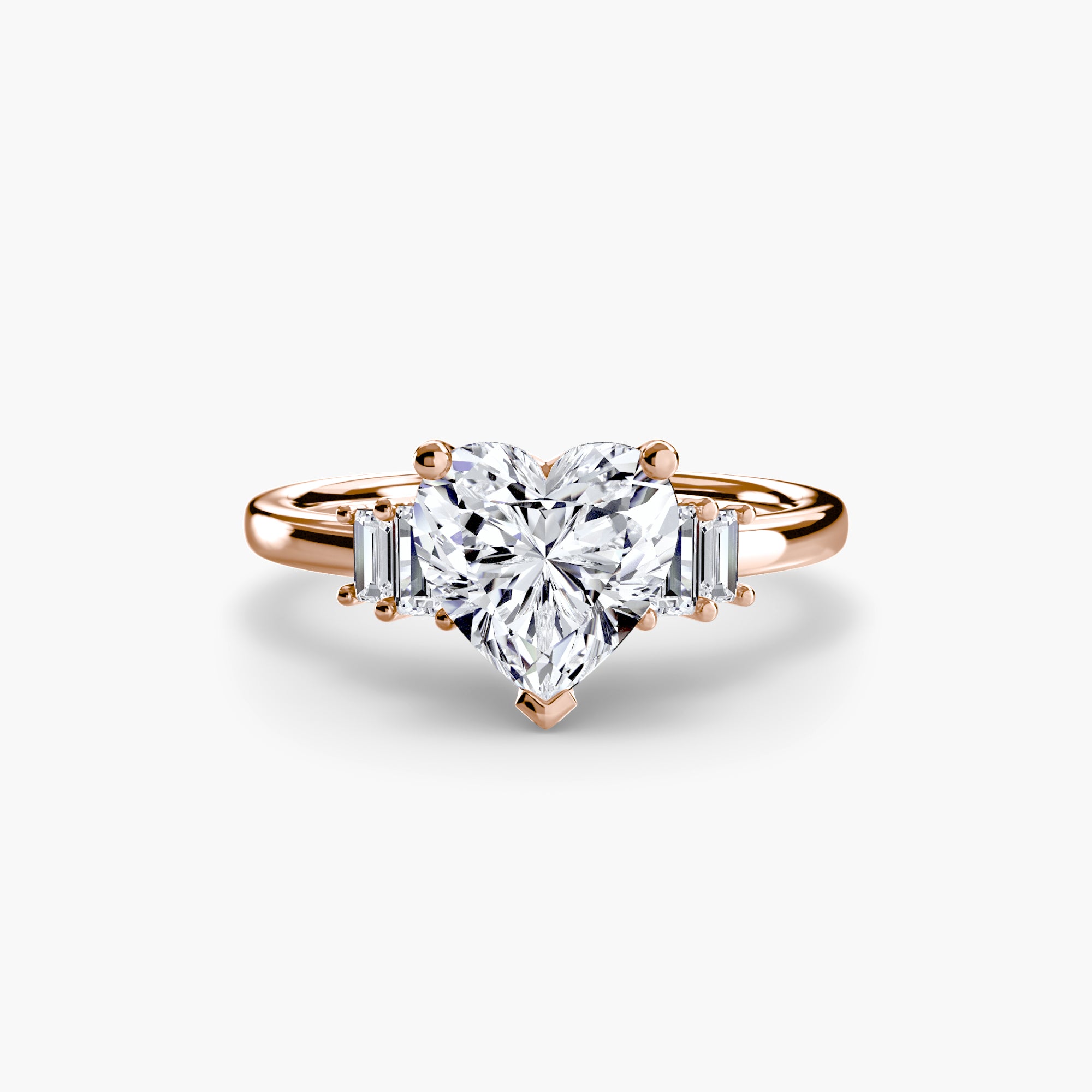 Baguette Accent Solitaire Ring