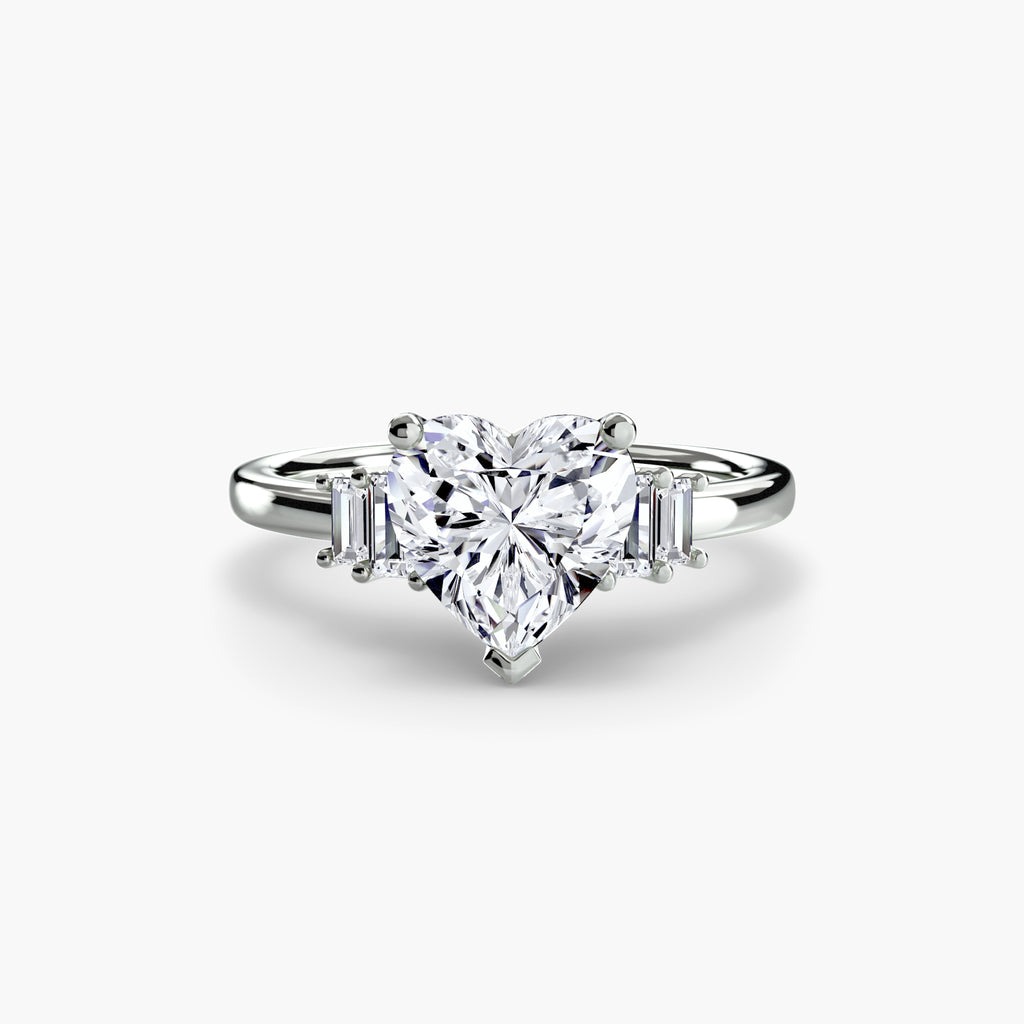 Baguette Accent Solitaire Ring
