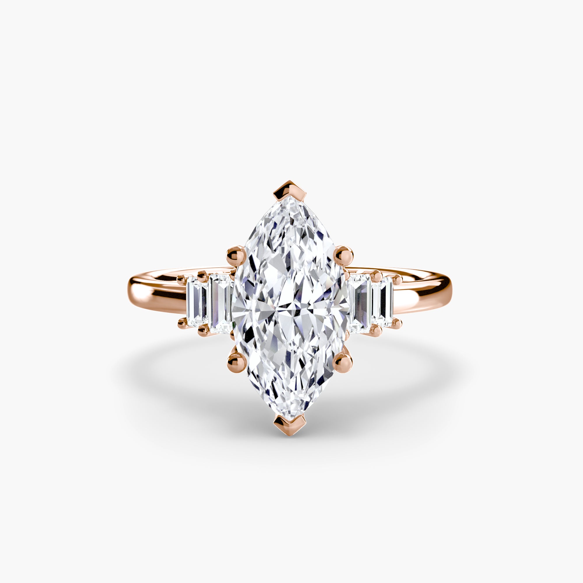 Baguette Accent Solitaire Ring
