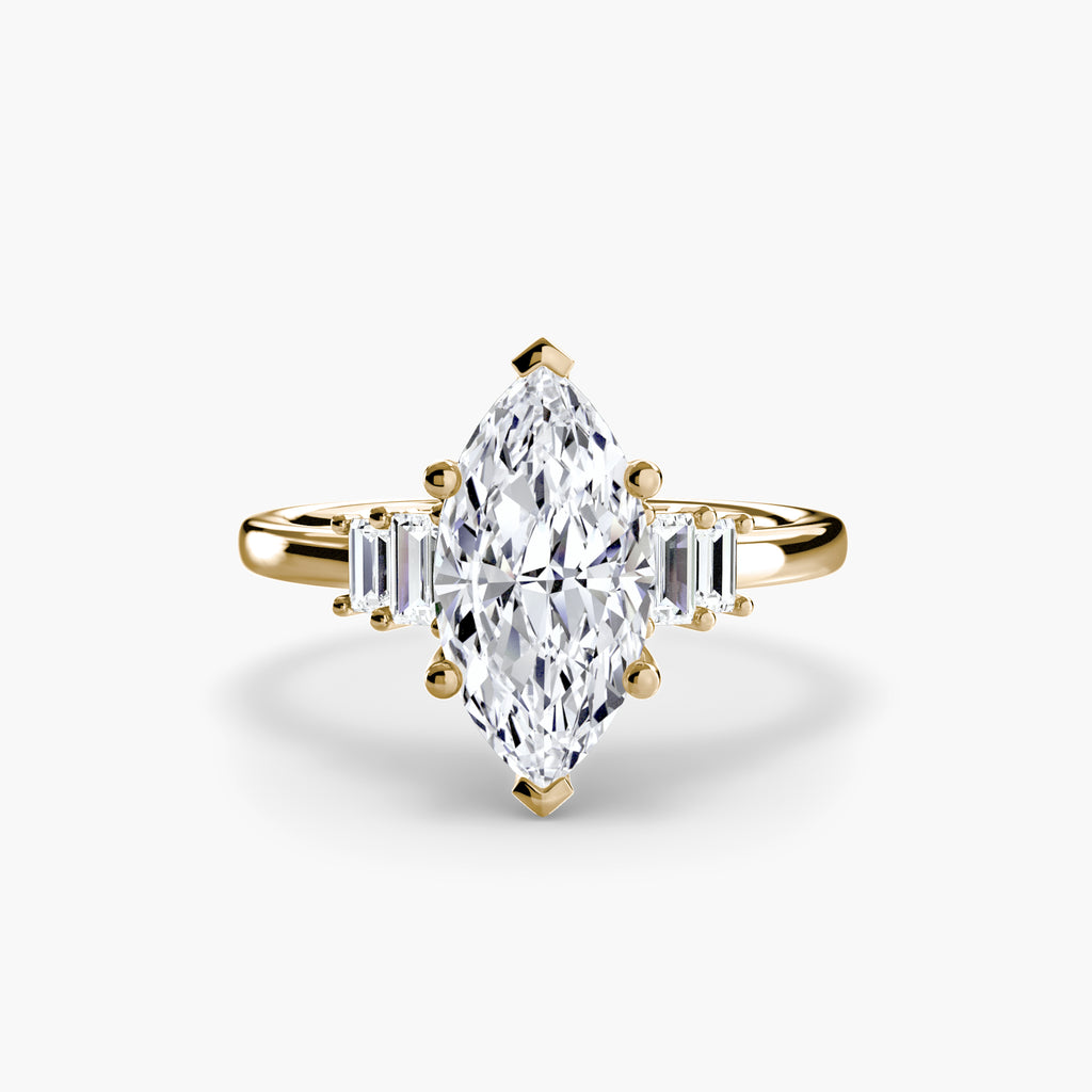 Baguette Accent Solitaire Ring
