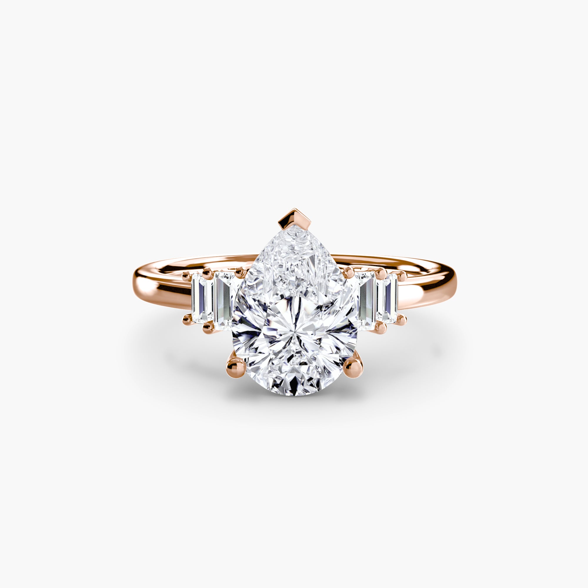 Baguette Accent Solitaire Ring