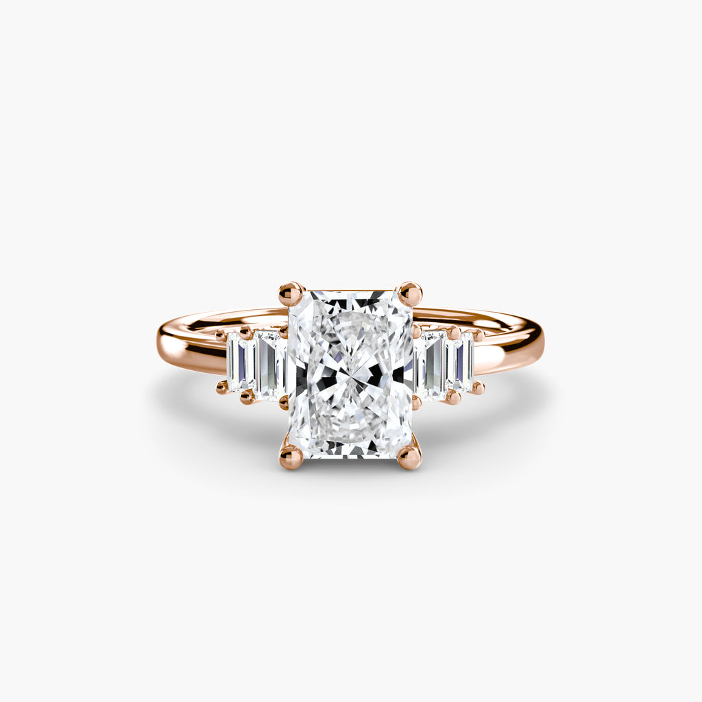 Baguette Accent Solitaire Ring