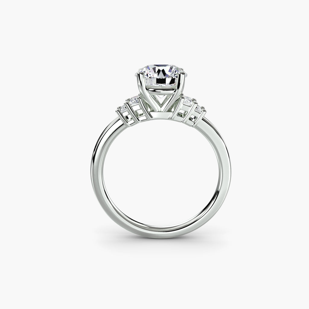 Baguette Accent Solitaire Ring