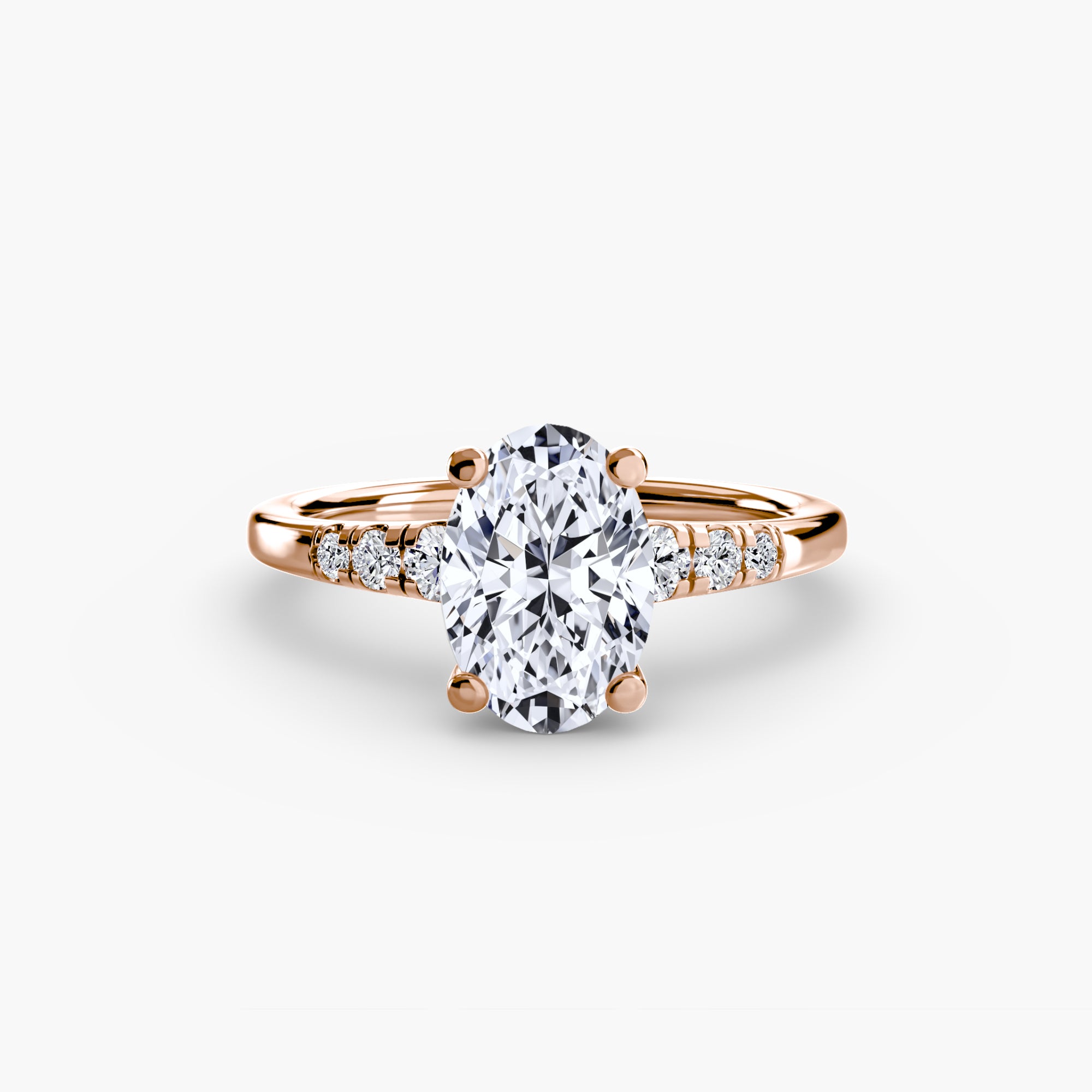 Solitaire Ring with Shoulder Accents