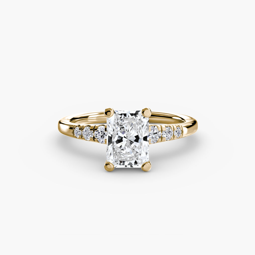 Solitaire Ring with Shoulder Accents