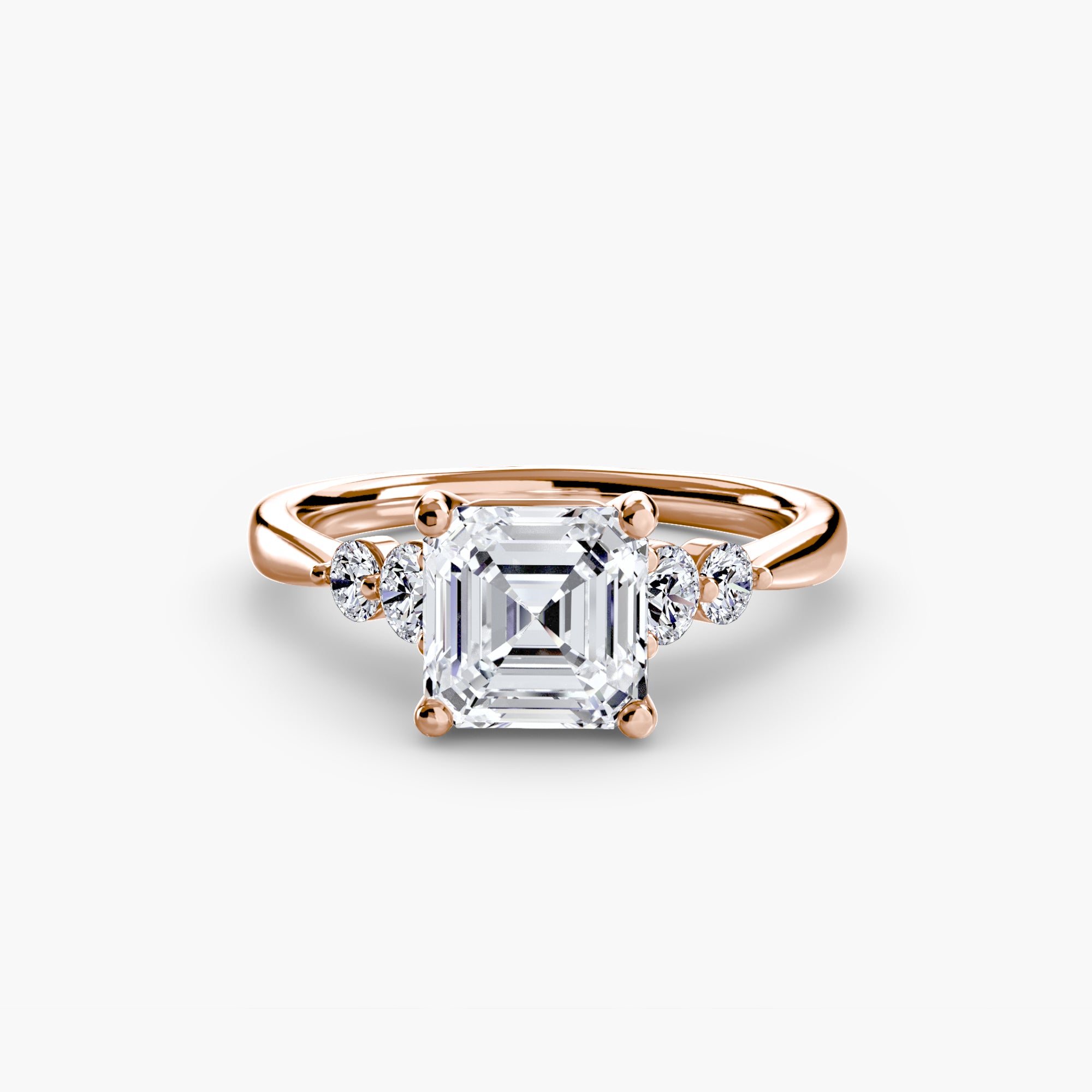 Luxe Solitaire Ring with Shoulder Accents