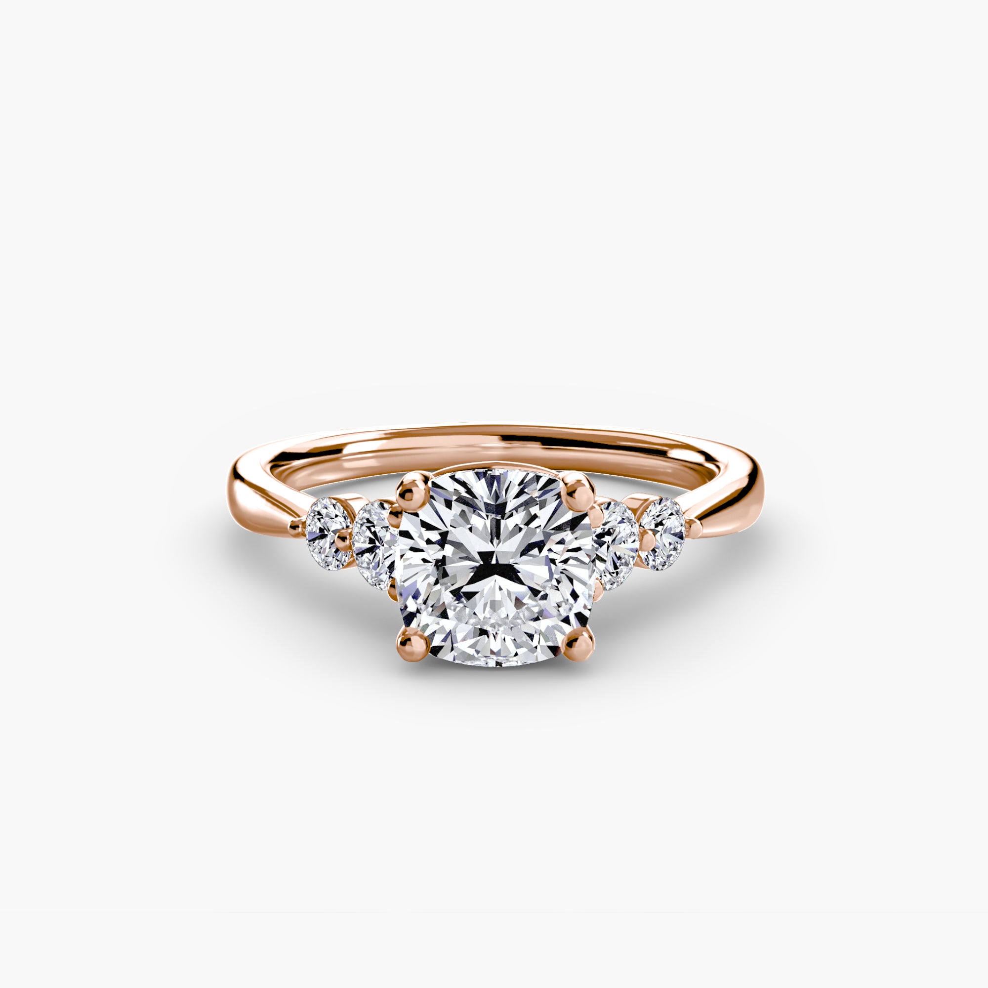 Luxe Solitaire Ring with Shoulder Accents