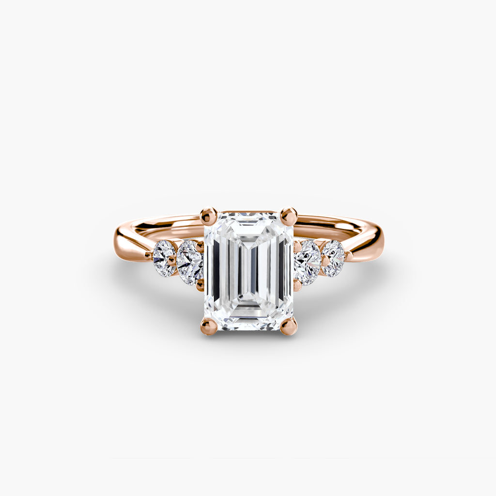 Luxe Solitaire Ring with Shoulder Accents
