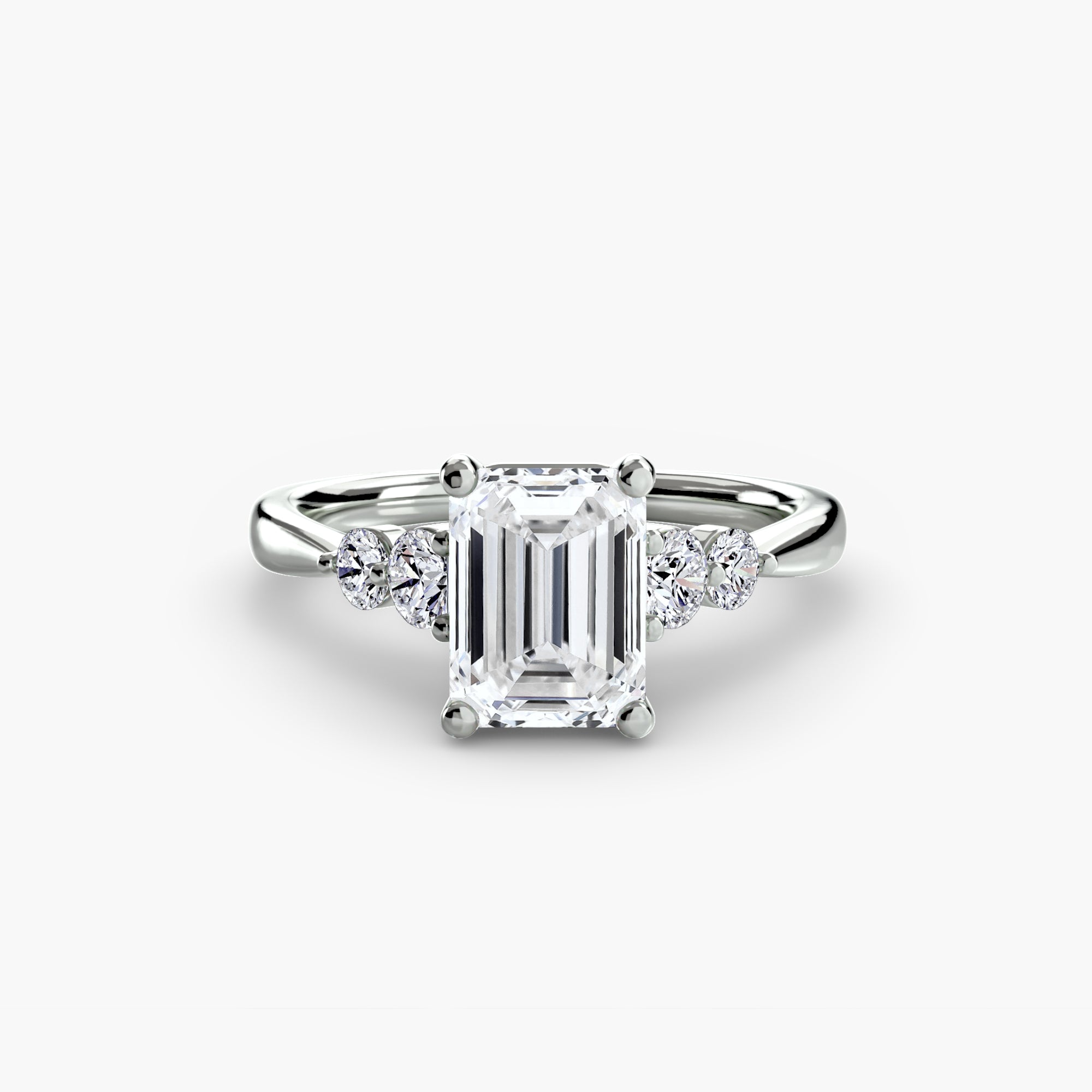 Luxe Solitaire Ring with Shoulder Accents