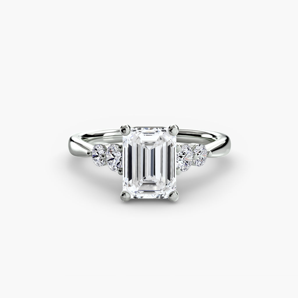 Luxe Solitaire Ring with Shoulder Accents