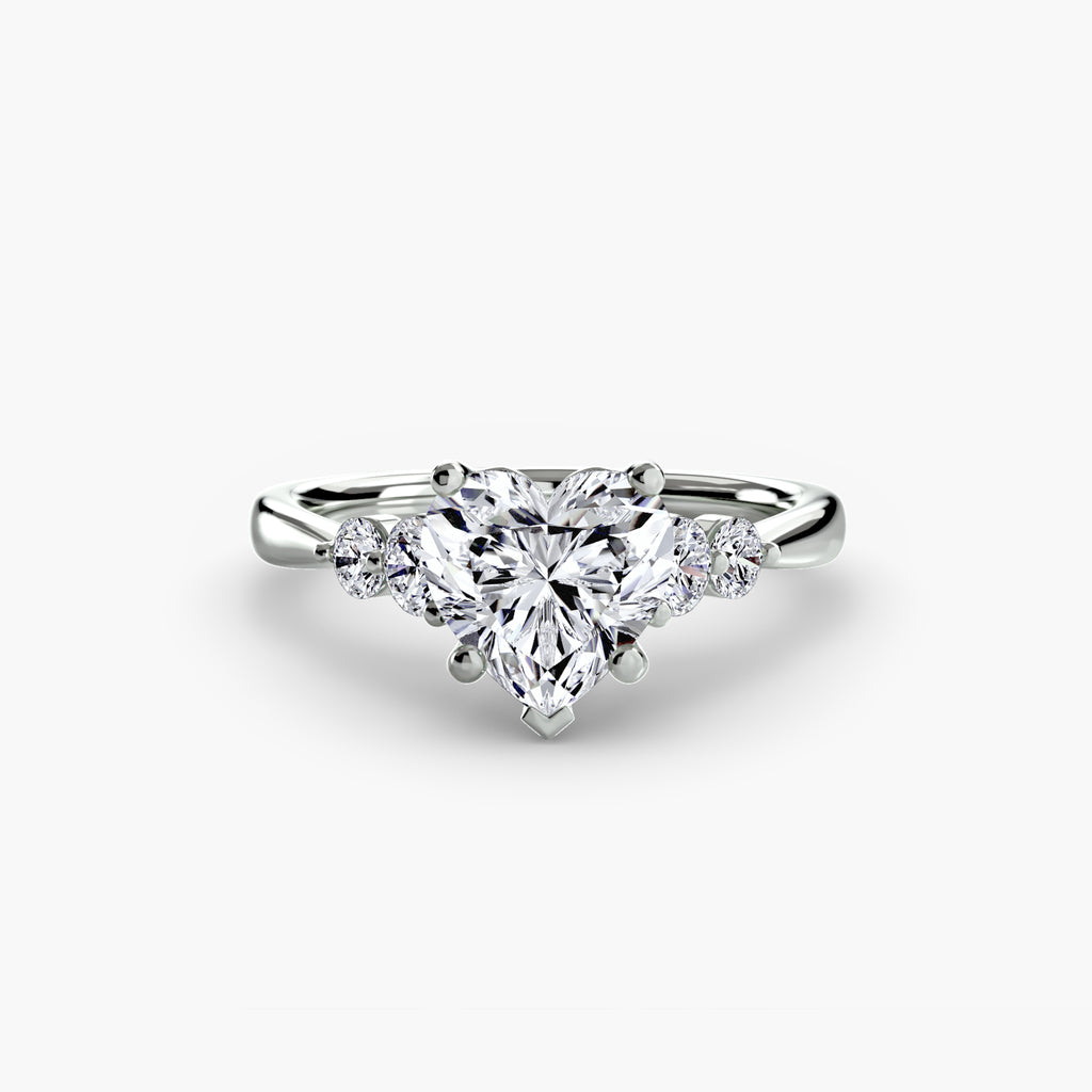 Luxe Solitaire Ring with Shoulder Accents