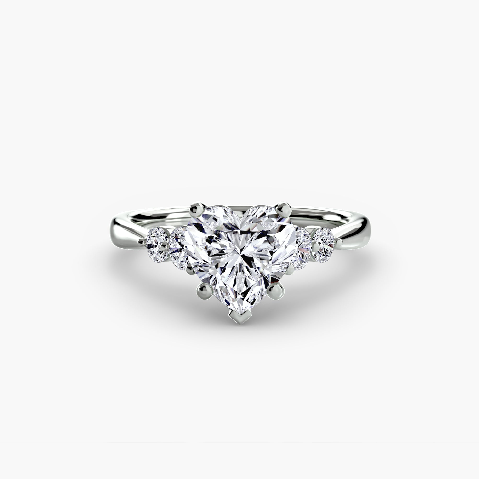 Luxe Solitaire Ring with Shoulder Accents