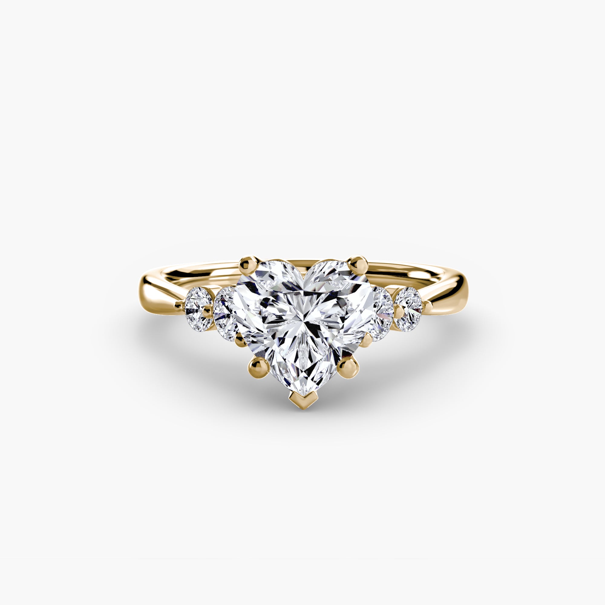 Luxe Solitaire Ring with Shoulder Accents