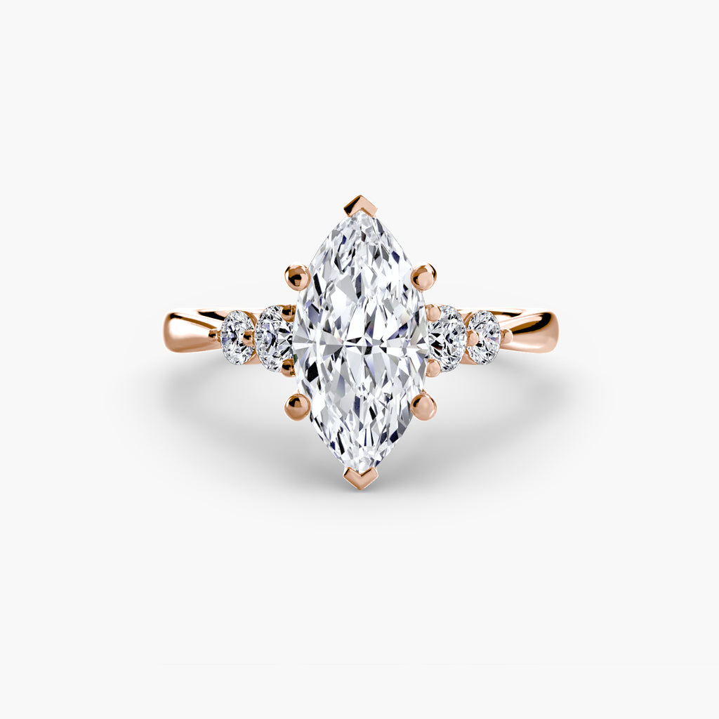 Luxe Solitaire Ring with Shoulder Accents