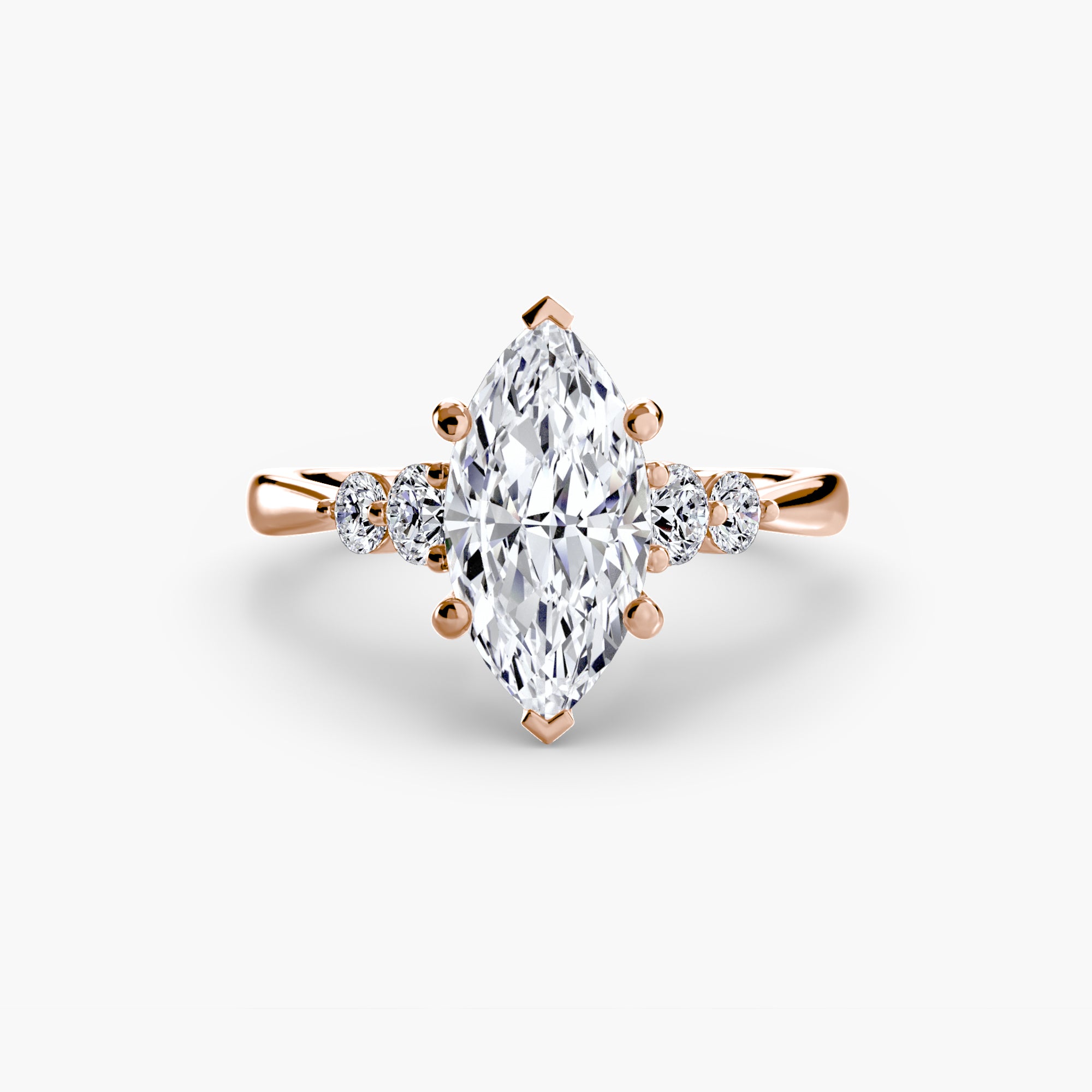 Luxe Solitaire Ring with Shoulder Accents