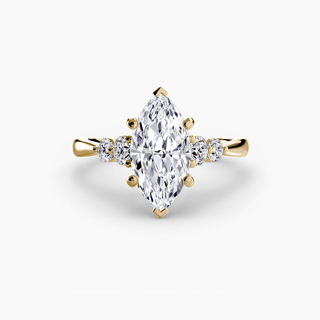 Luxe Solitaire Ring with Shoulder Accents