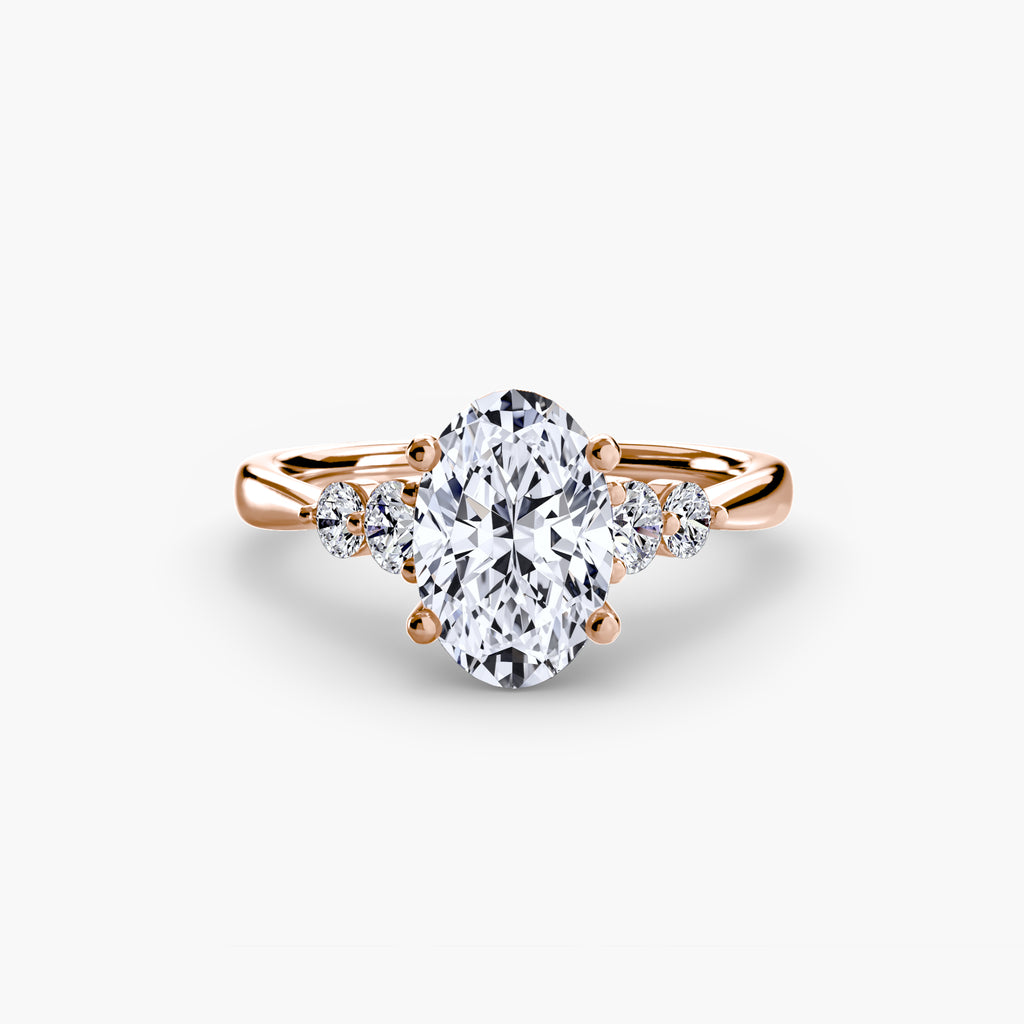 Luxe Solitaire Ring with Shoulder Accents