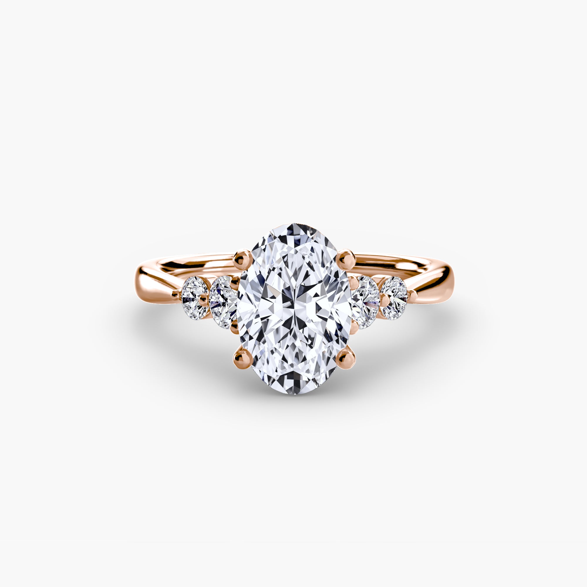 Luxe Solitaire Ring with Shoulder Accents