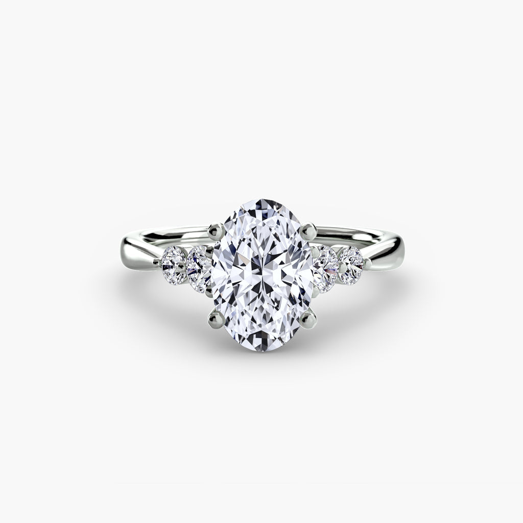 Luxe Solitaire Ring with Shoulder Accents