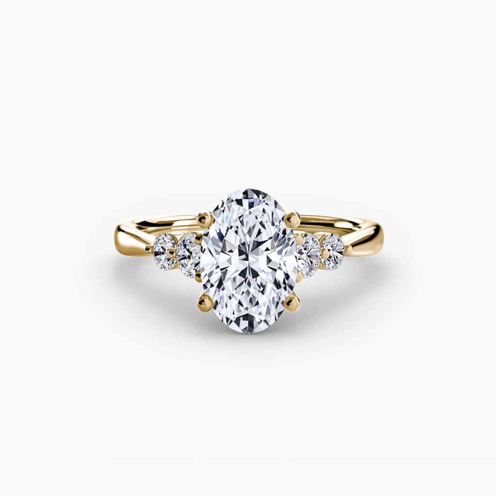 Luxe Solitaire Ring with Shoulder Accents
