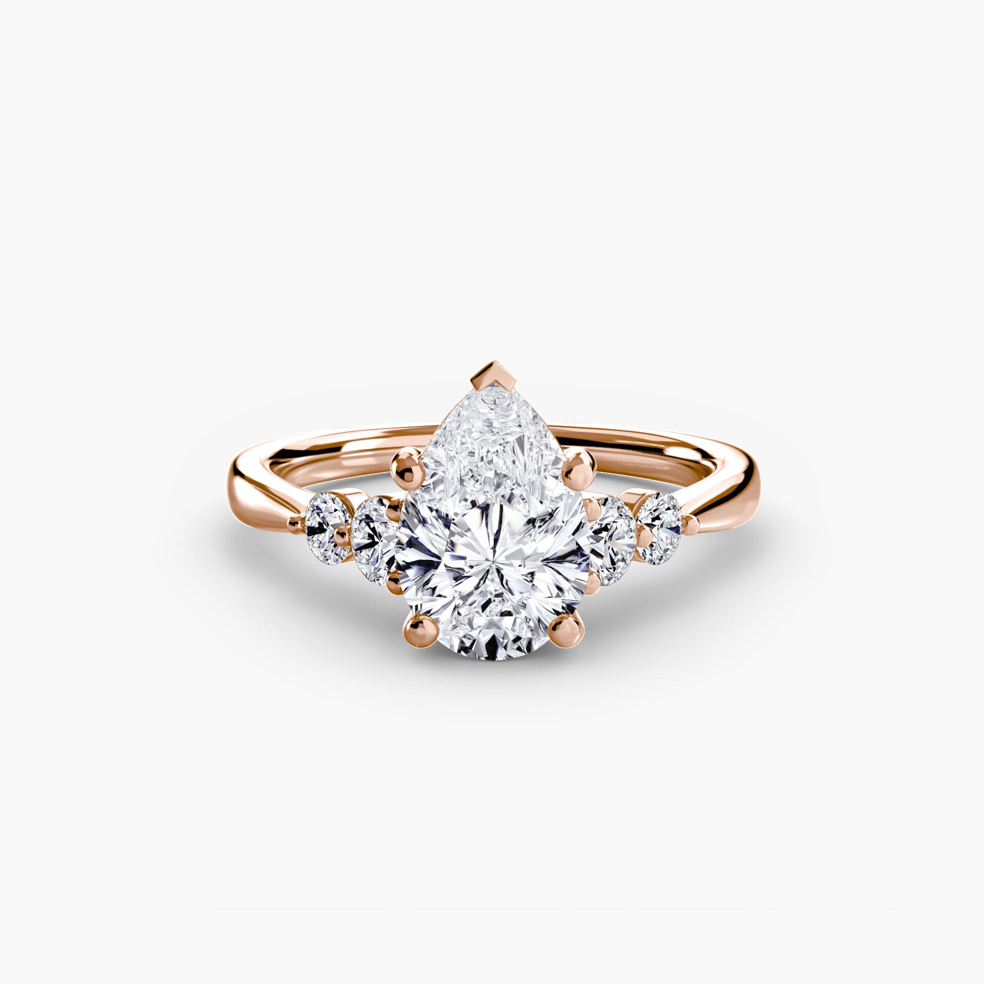 Luxe Solitaire Ring with Shoulder Accents