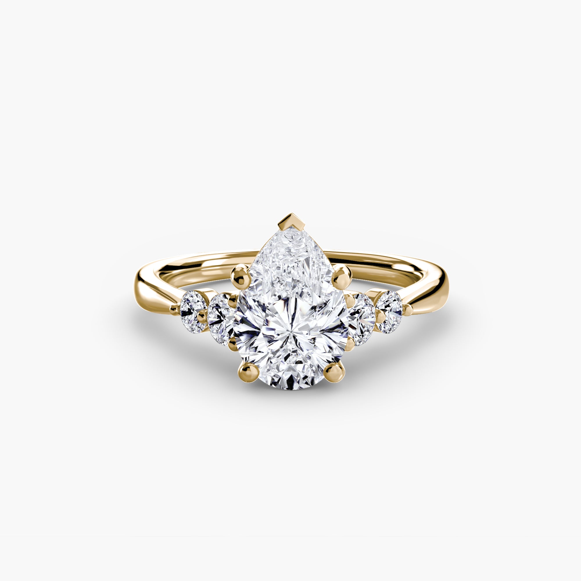 Luxe Solitaire Ring with Shoulder Accents
