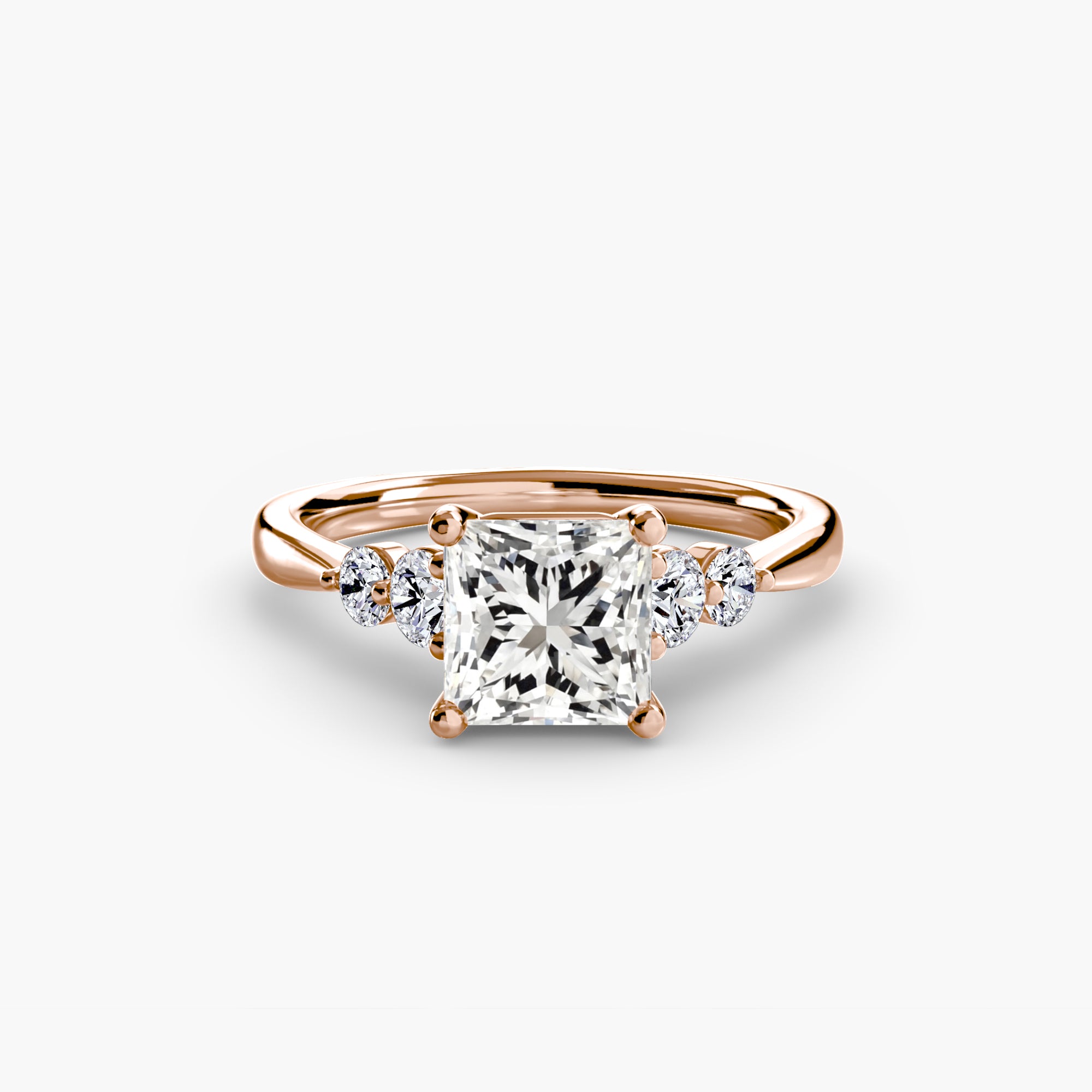 Luxe Solitaire Ring with Shoulder Accents