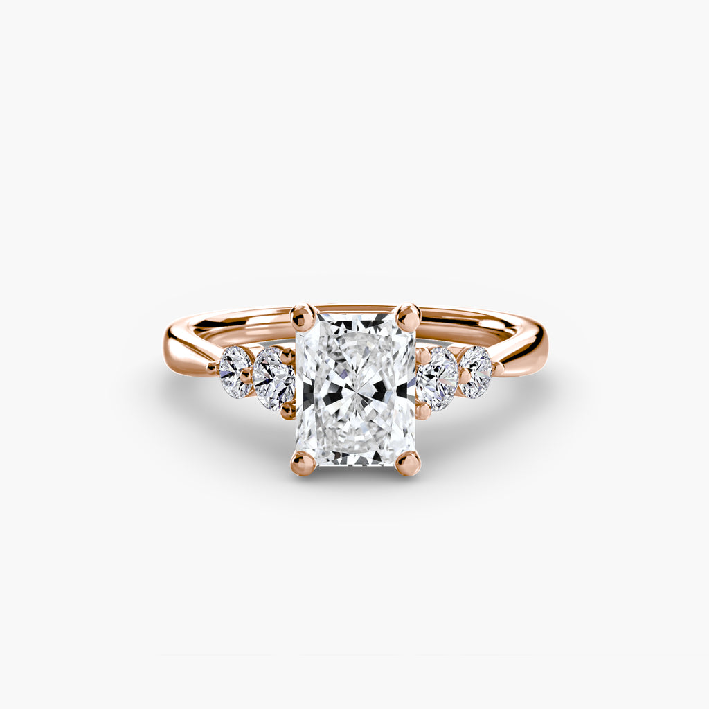 Luxe Solitaire Ring with Shoulder Accents