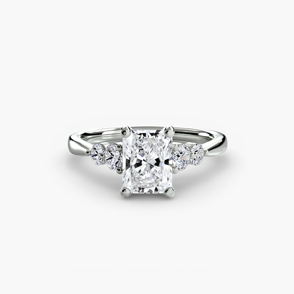 Luxe Solitaire Ring with Shoulder Accents