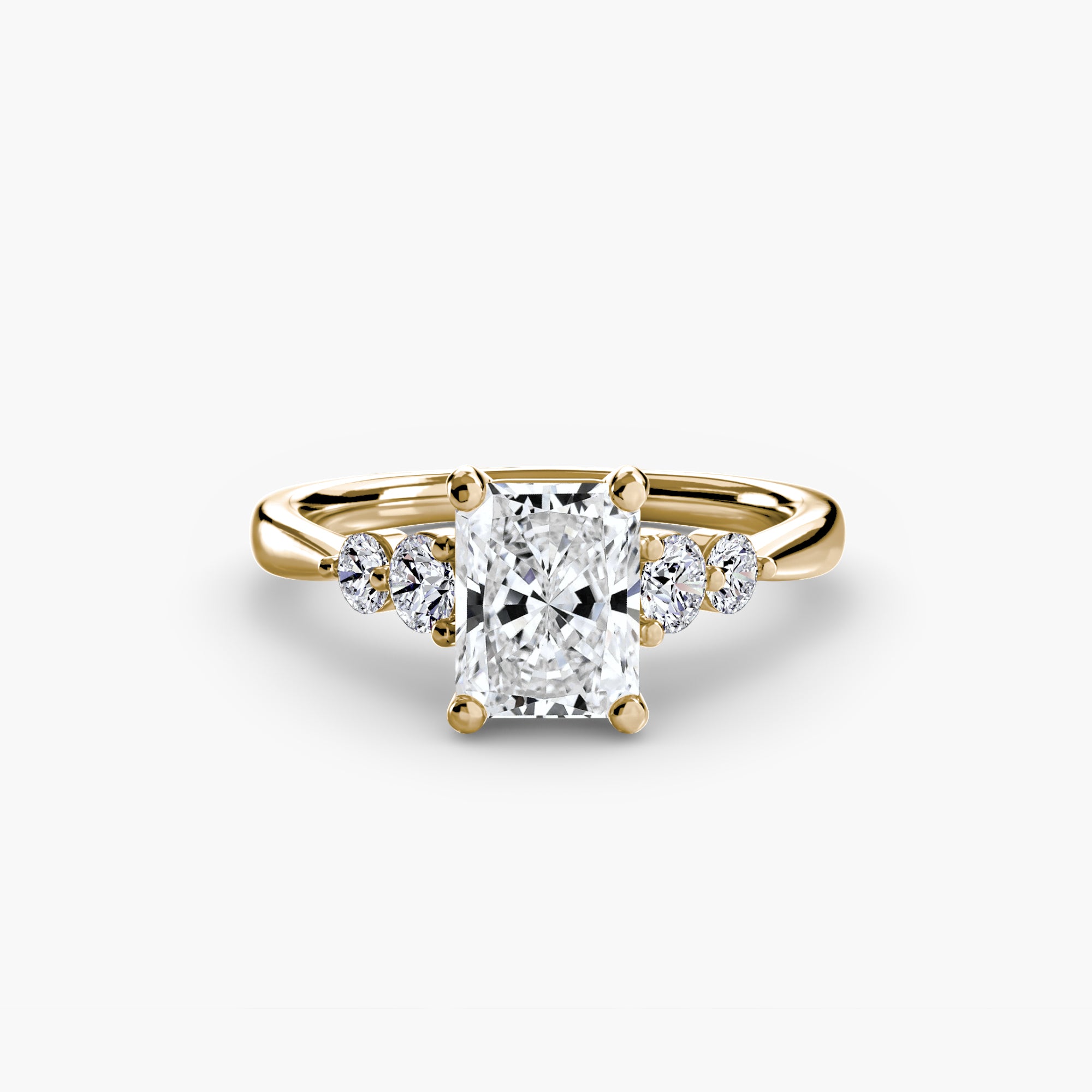 Luxe Solitaire Ring with Shoulder Accents