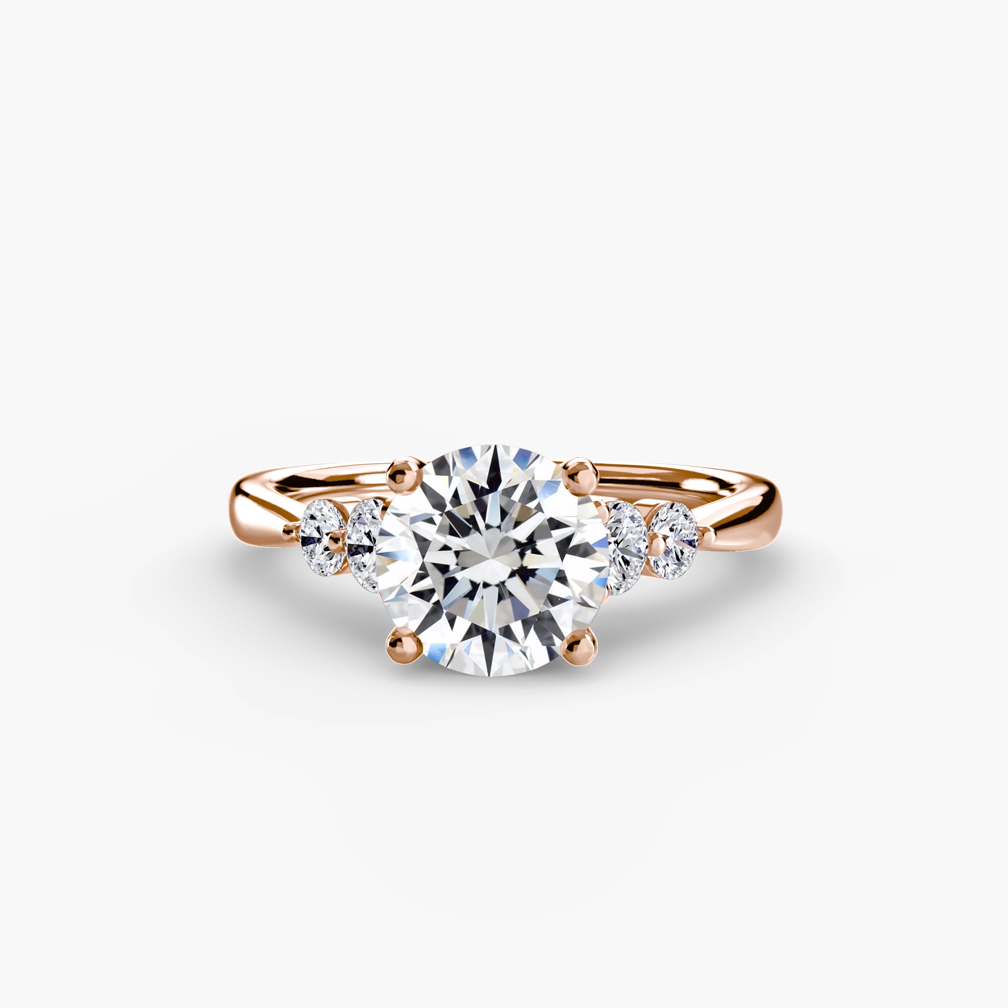 Luxe Solitaire Ring with Shoulder Accents