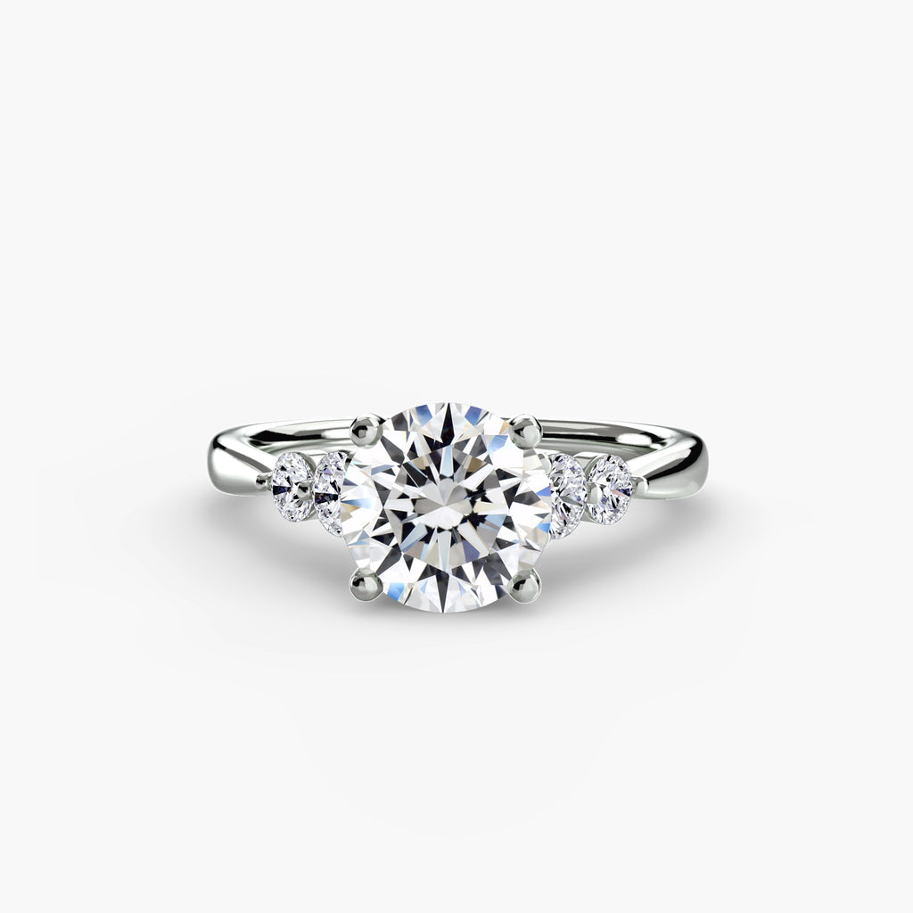 Luxe Solitaire Ring with Shoulder Accents