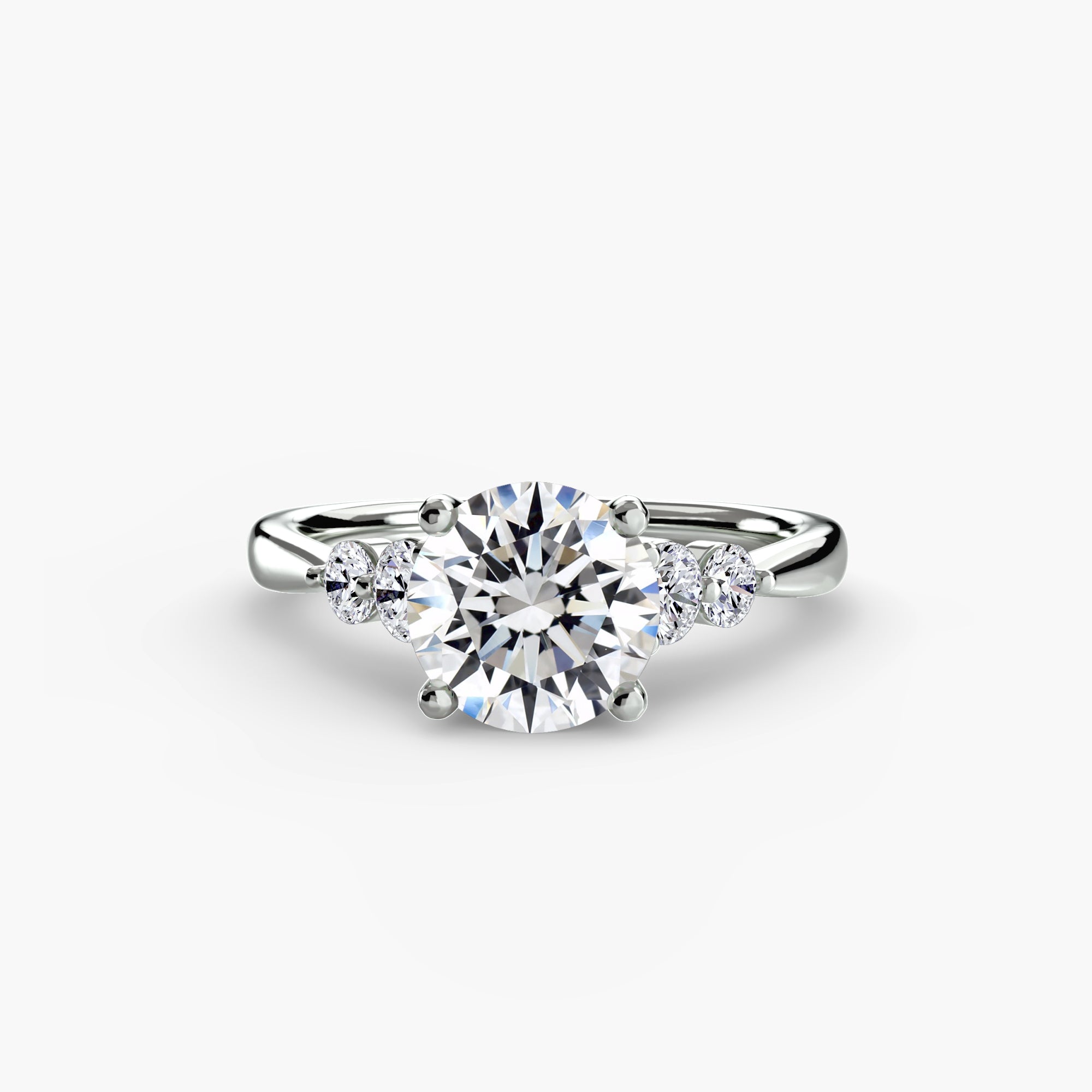 Luxe Solitaire Ring with Shoulder Accents