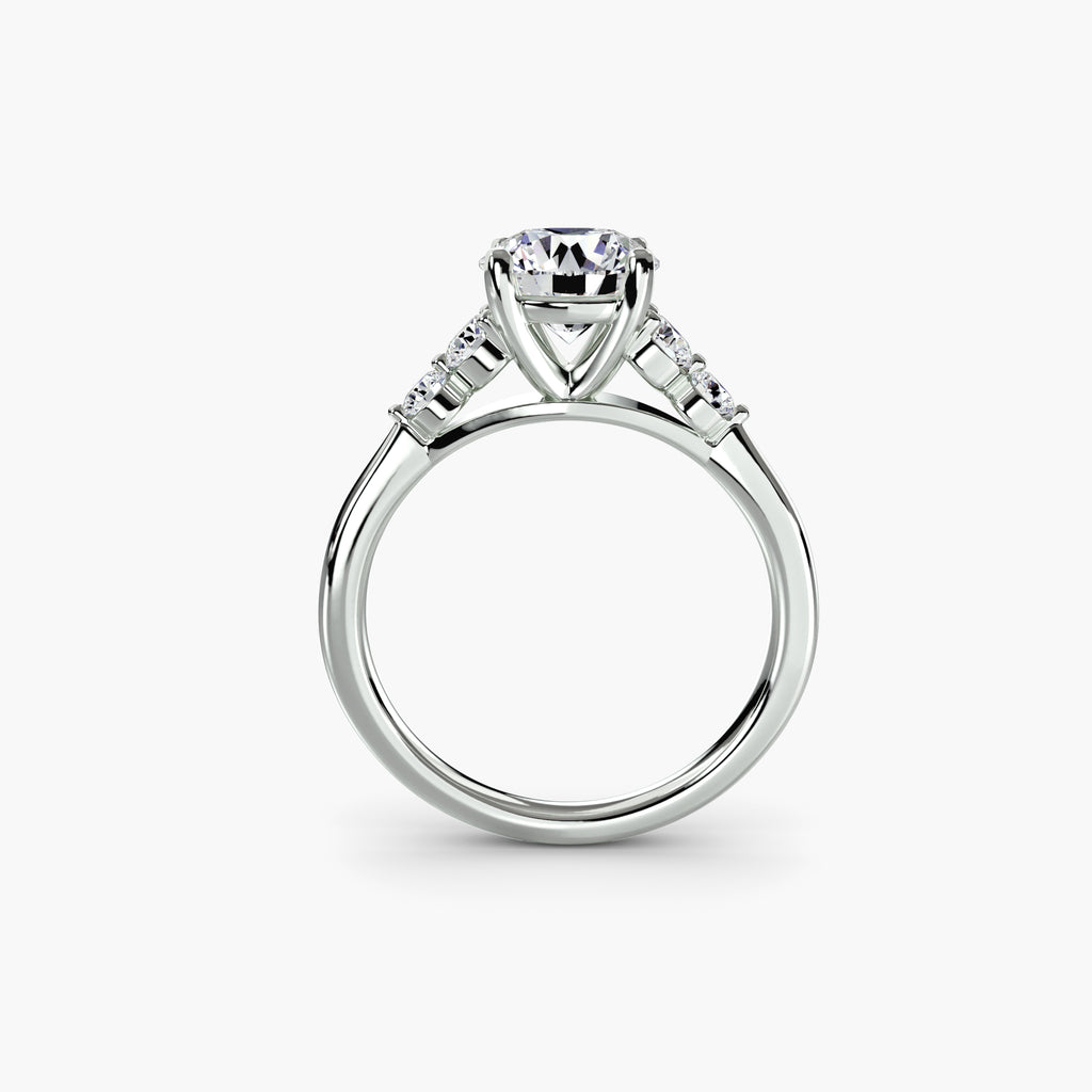 Luxe Solitaire Ring with Shoulder Accents