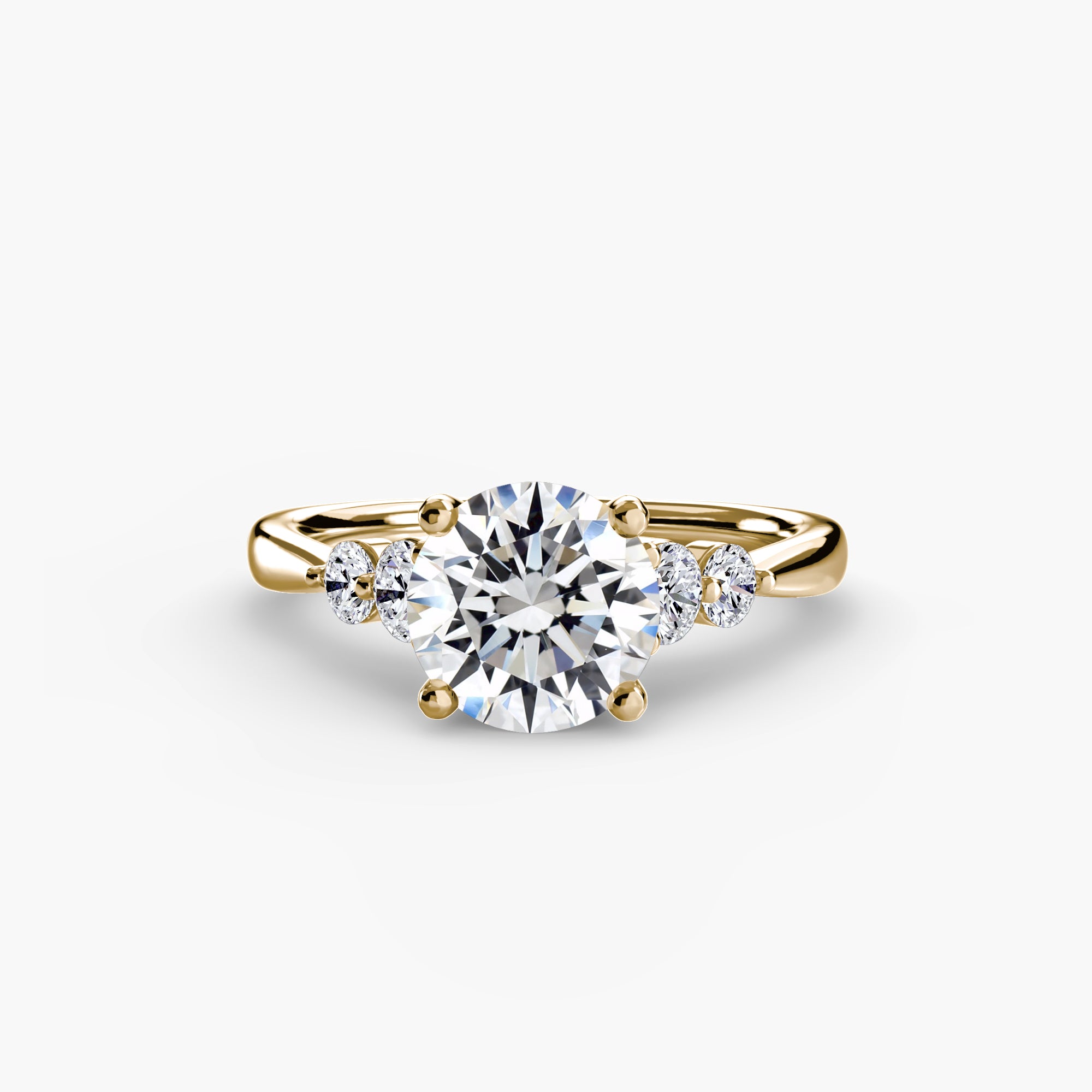 Luxe Solitaire Ring with Shoulder Accents