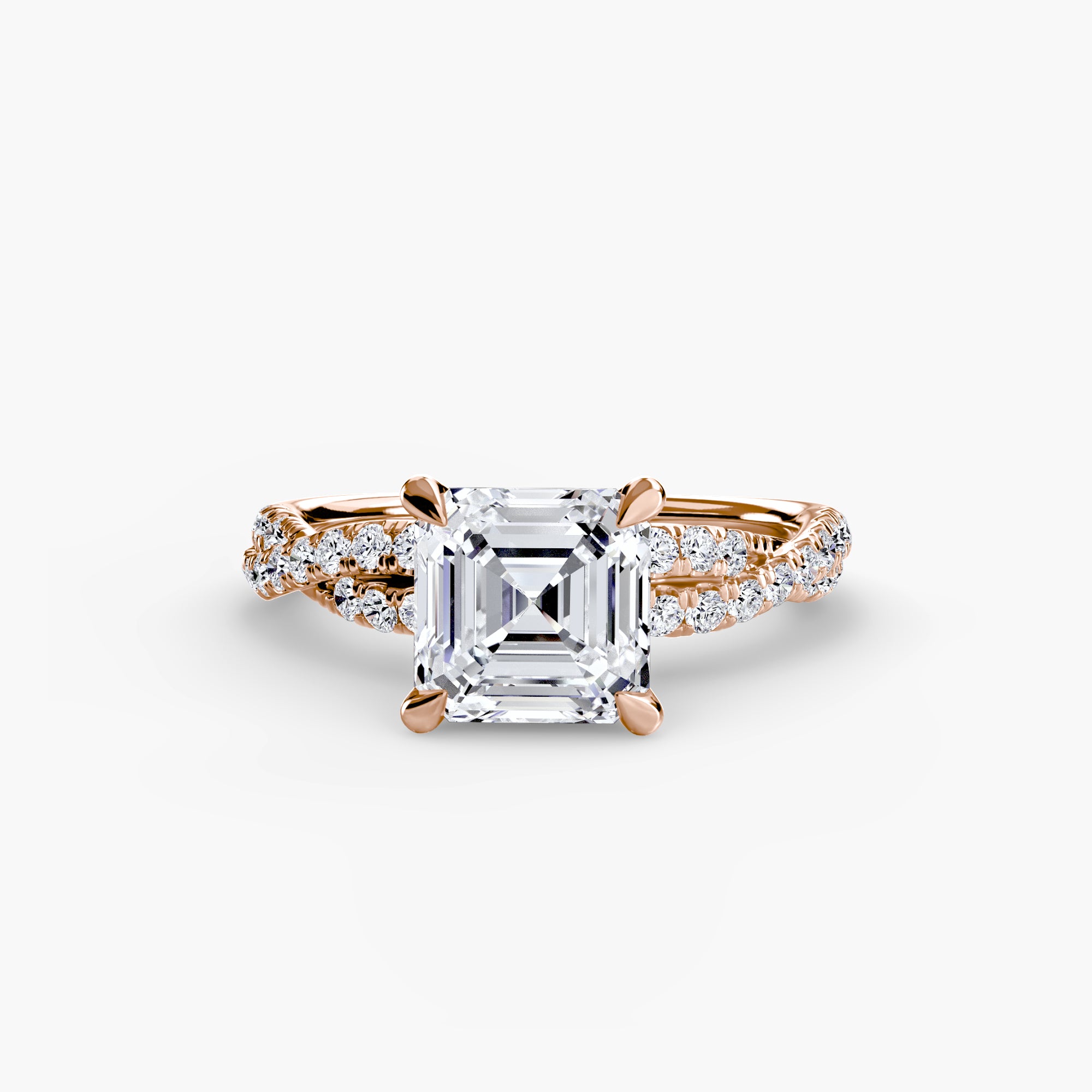 The Twisted Pavé Solitaire Ring
