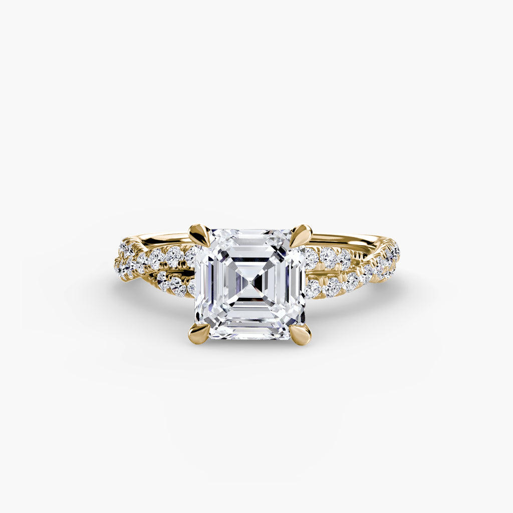 The Twisted Pavé Solitaire Ring