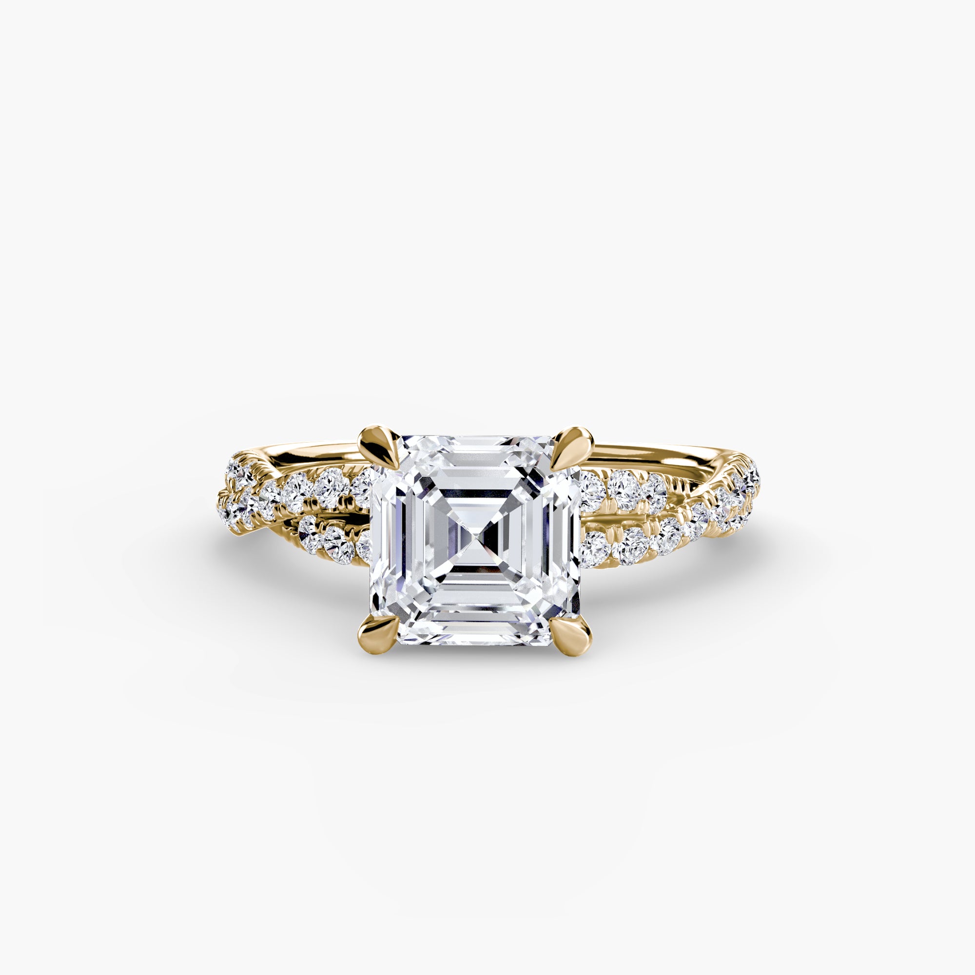The Twisted Pavé Solitaire Ring
